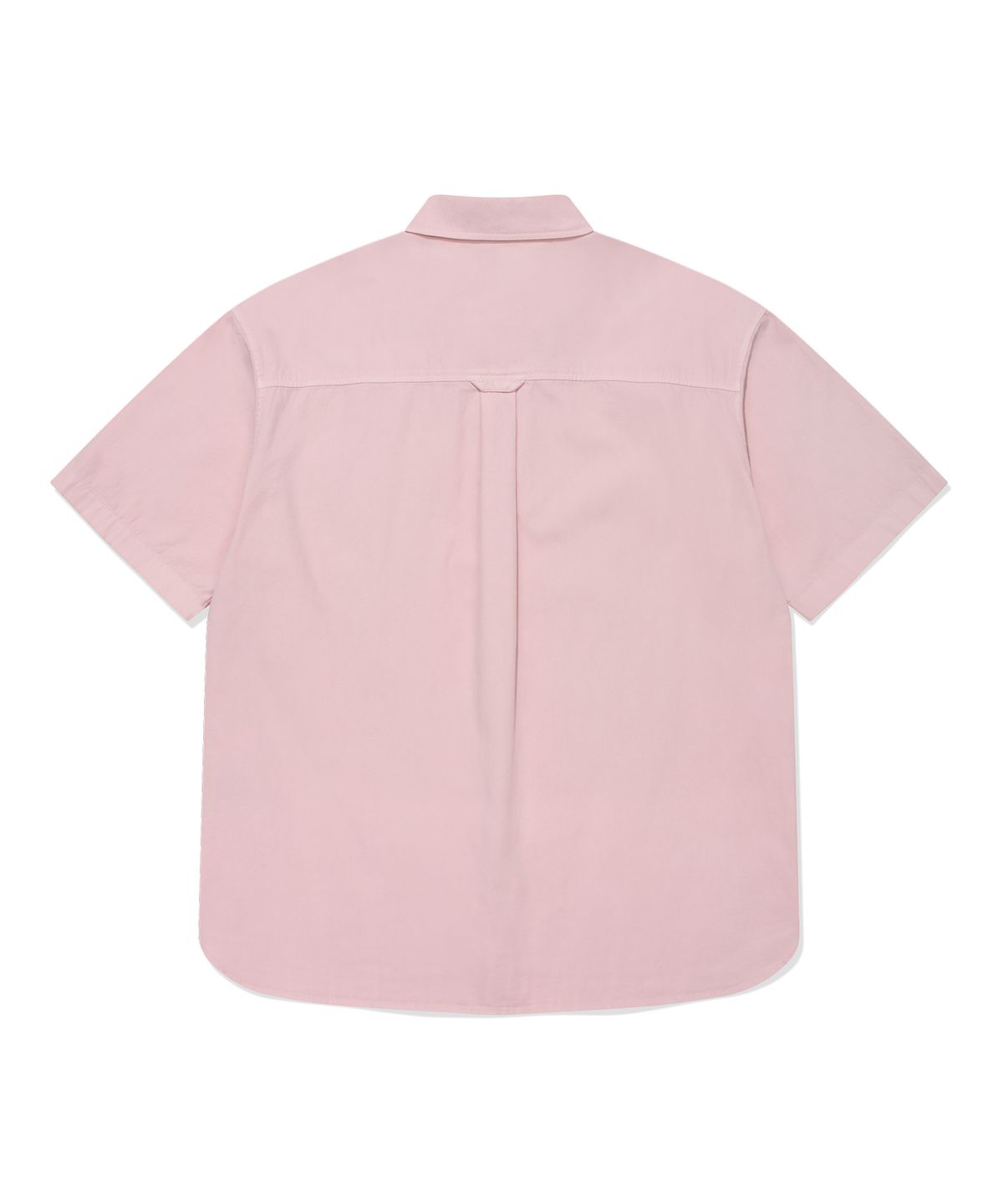 커버낫(COVERNAT) C 로고 피그먼트 옥스포드 하프 셔츠 Light Pink