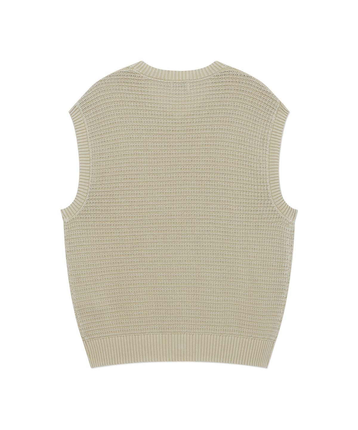 커버낫(COVERNAT) 스톤 워싱 니트 베스트 Beige