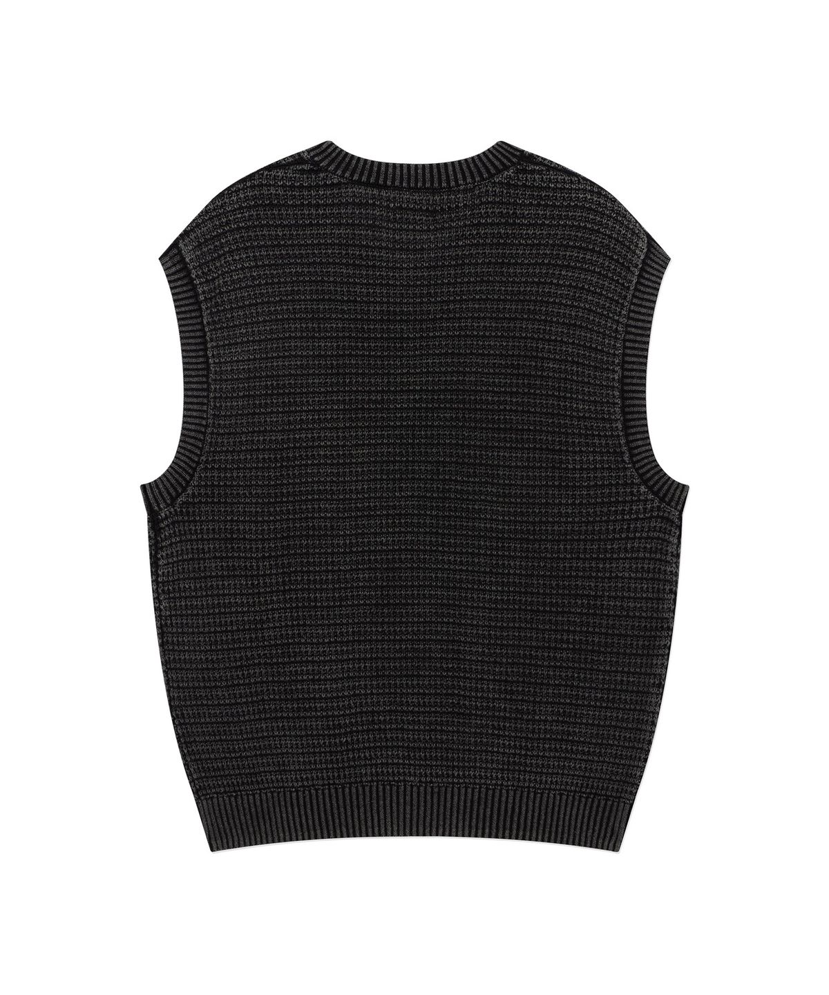 커버낫(COVERNAT) 스톤 워싱 니트 베스트 Charcoal