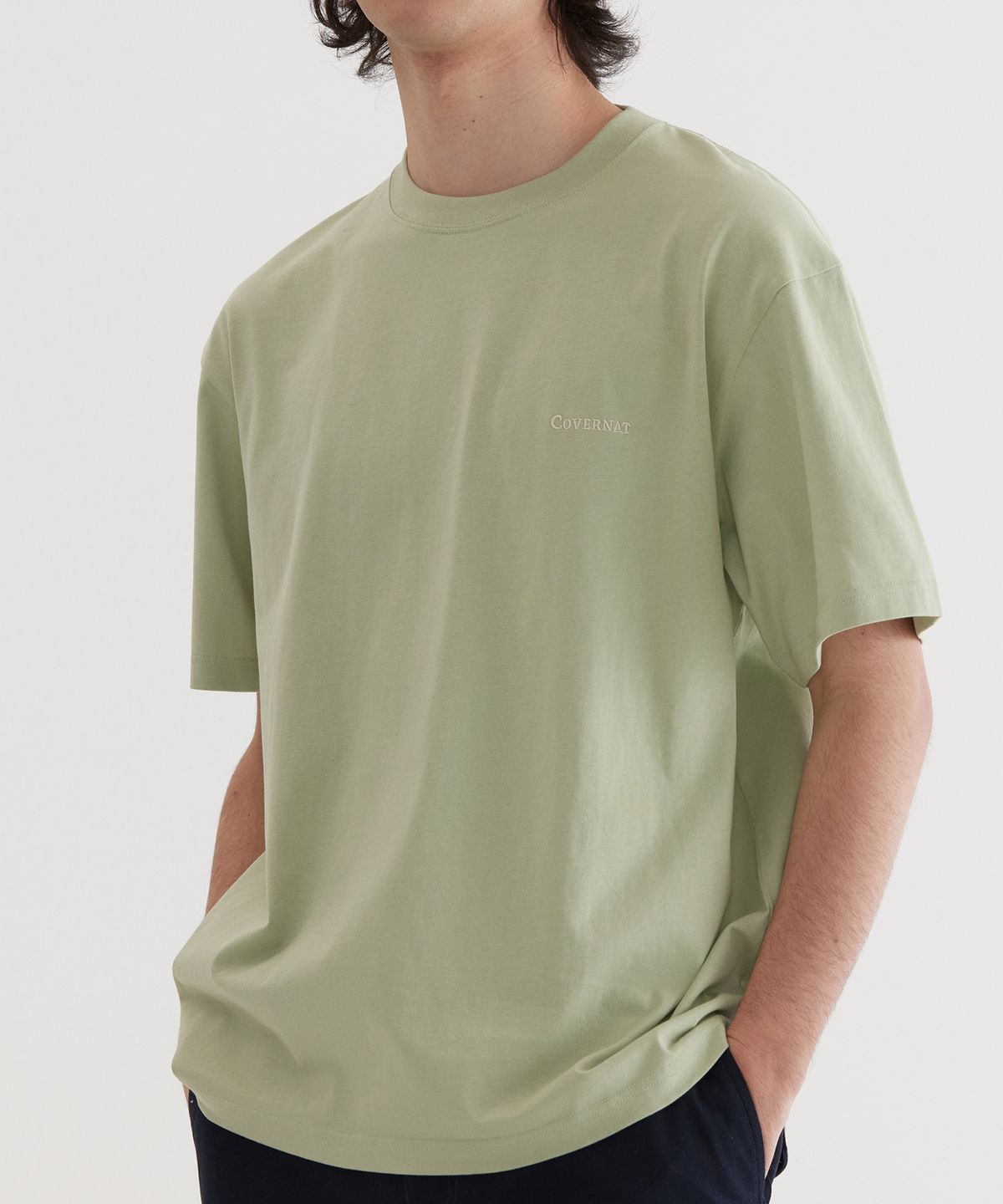 커버낫(COVERNAT) 스몰 어센틱 티셔츠 Light Green