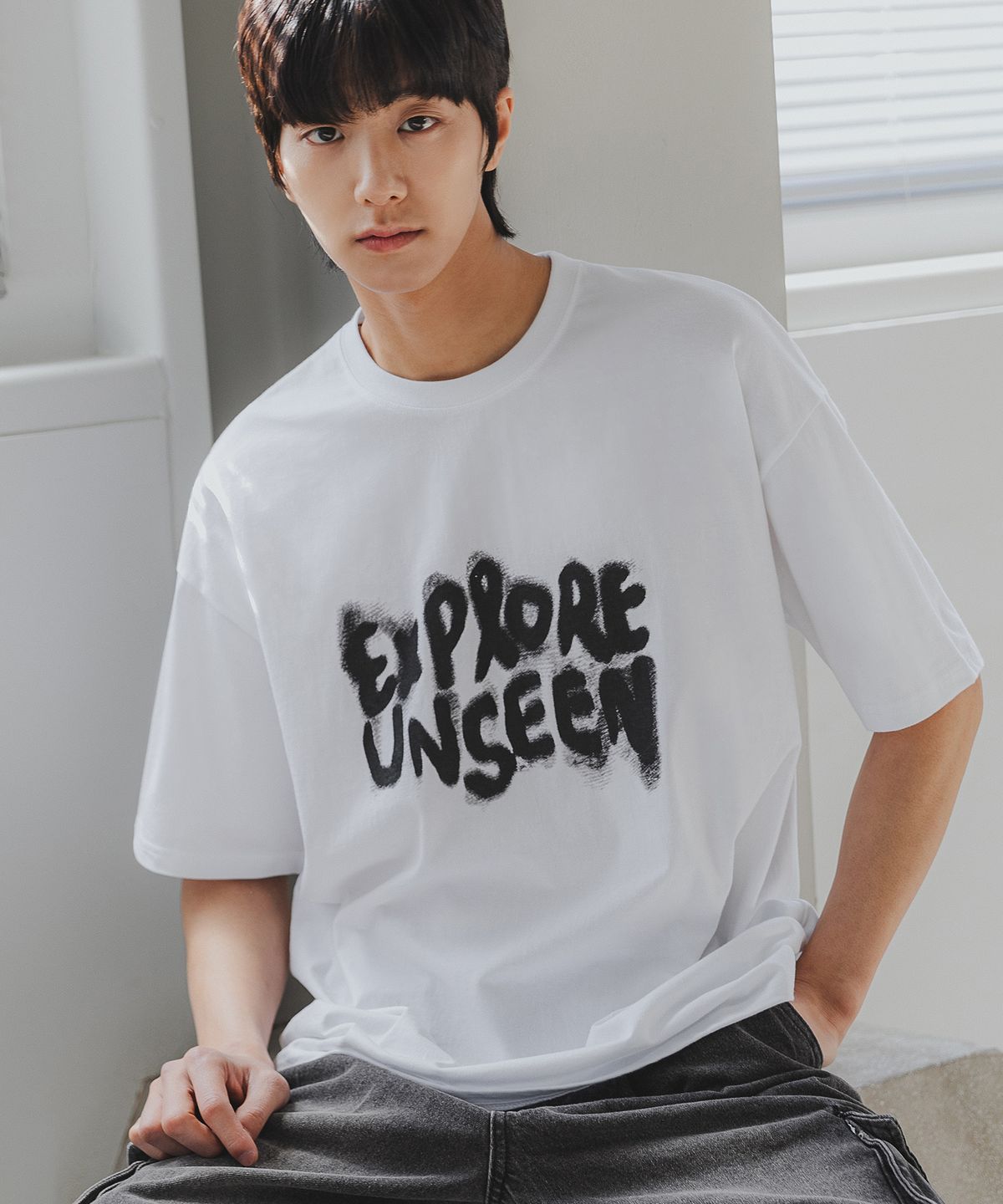 앨빈클로(ALVINCLO) UNSEEN 오버핏 반팔티 AST4712 (3 COLOR)