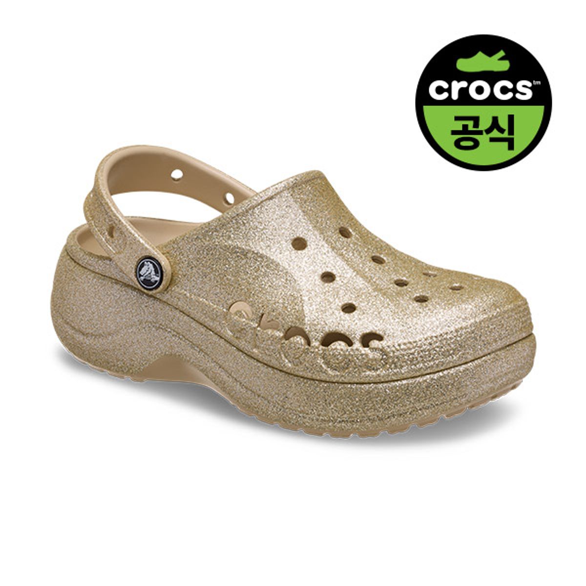 크록스(CROCS) 여성 바야 플랫폼 글리터 클로그 CHAI (25SWCL208459)