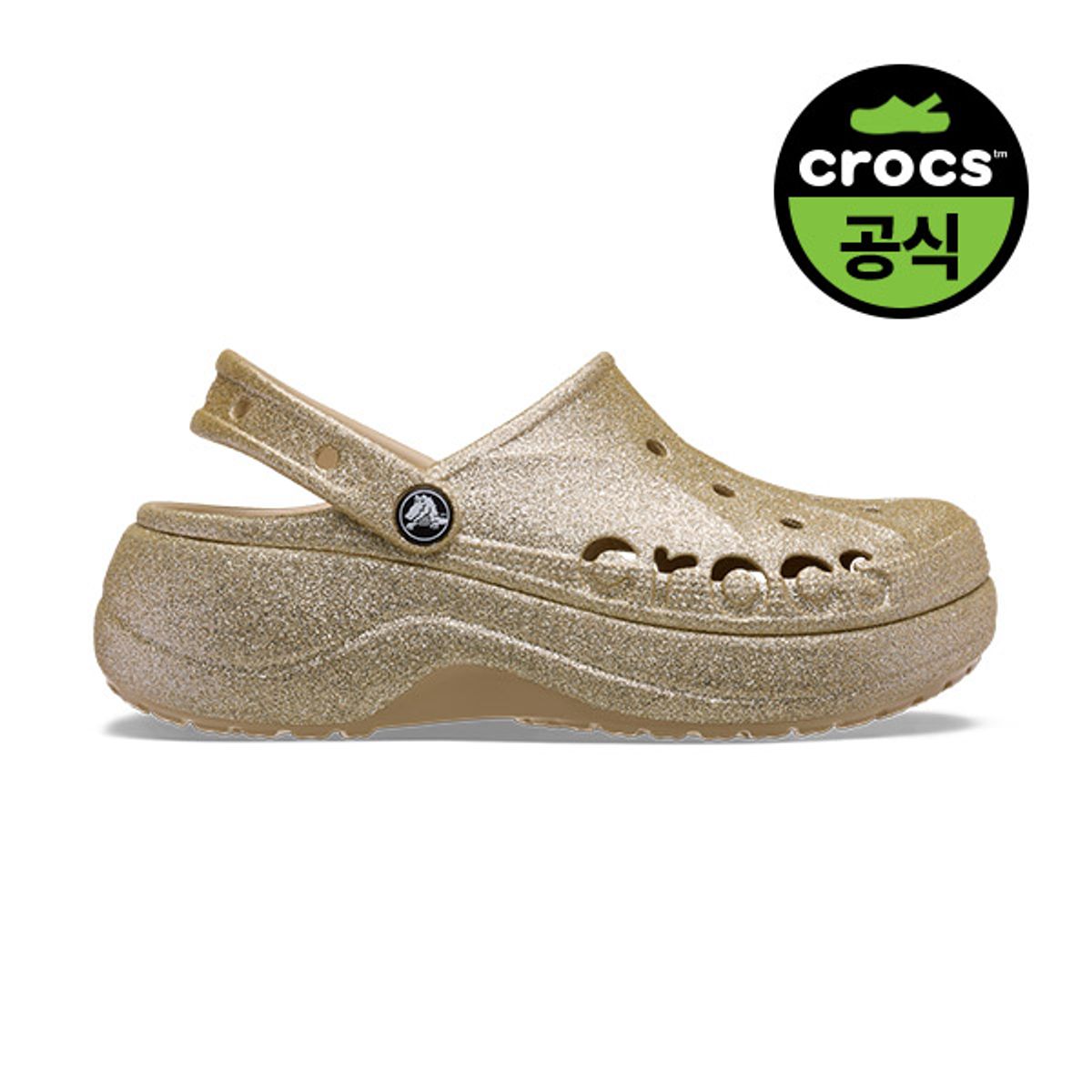 크록스(CROCS) 여성 바야 플랫폼 글리터 클로그 CHAI (25SWCL208459)