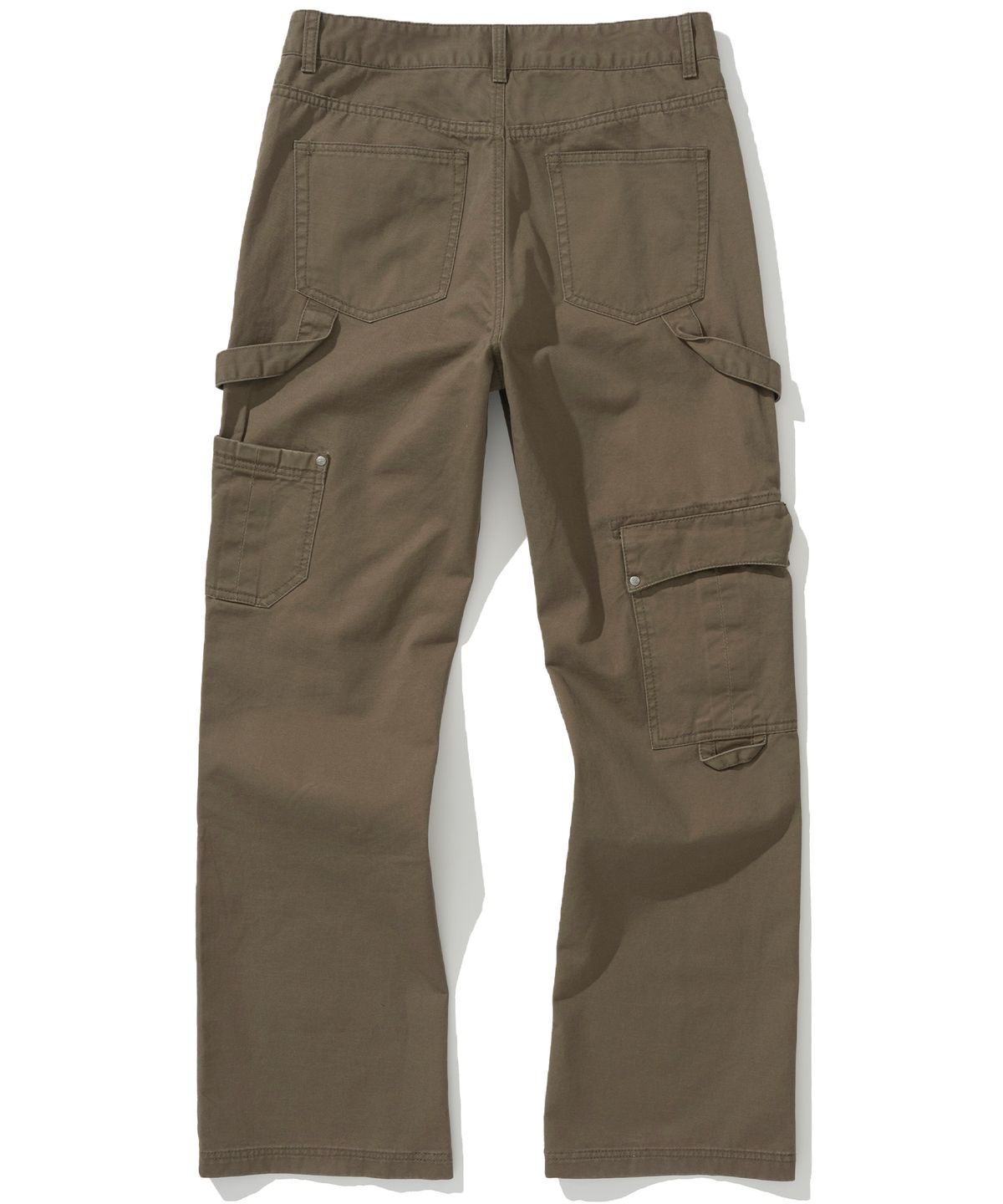 낫포너드(NOT4NERD) Double Knee Carpenter Flare Fit Cotton Pants - Khaki
