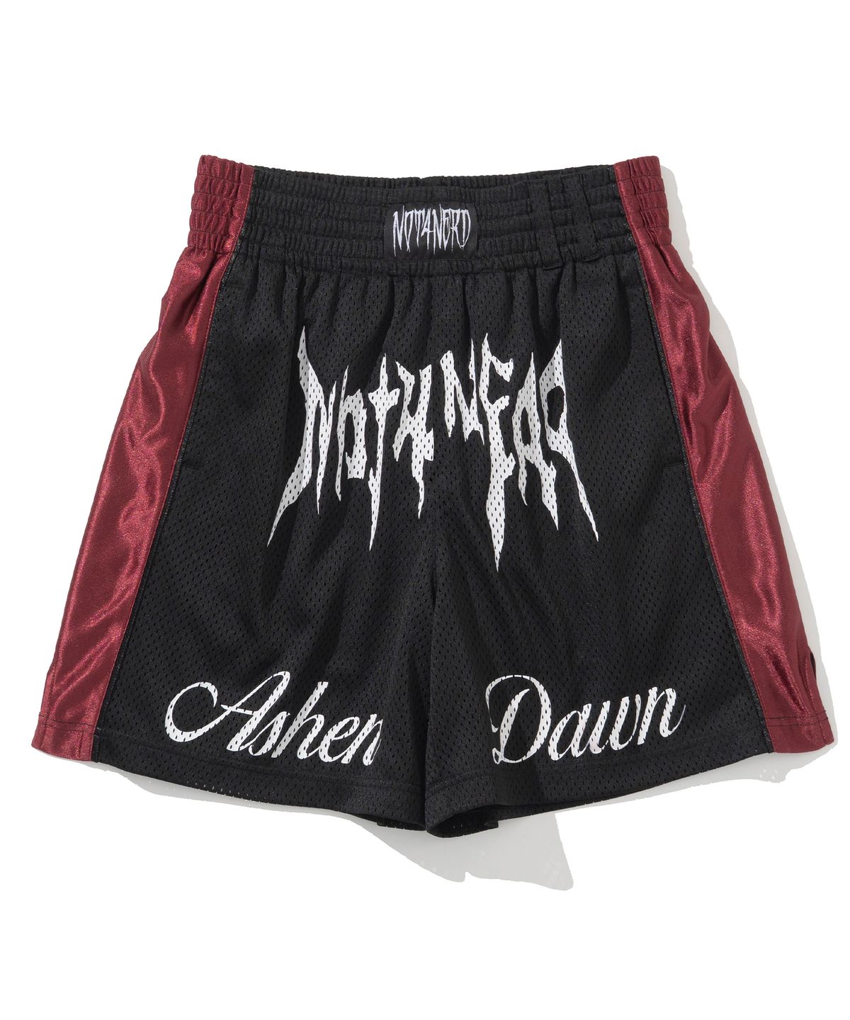 낫포너드(NOT4NERD) Bone Logo Ashen Dawn Mesh Boxing Shorts - Black