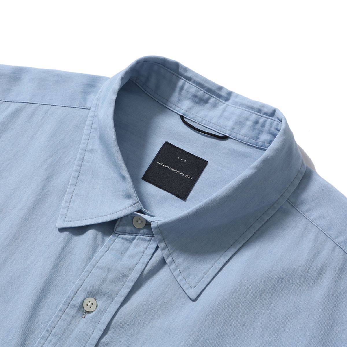 모이프(MOIF) [SS25] UNIFORM HALF SHIRT / BLEACHED INDIGO