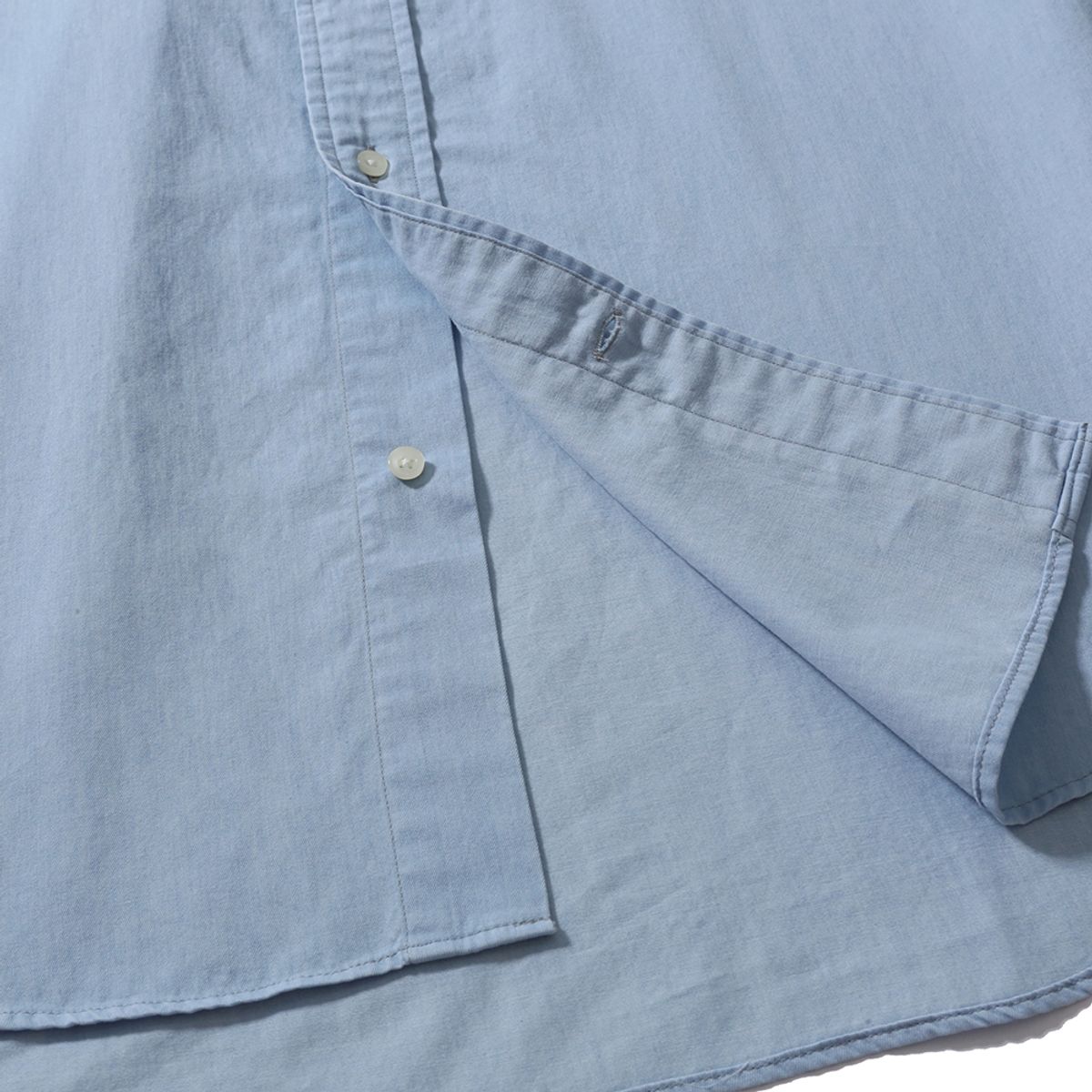 모이프(MOIF) [SS25] UNIFORM HALF SHIRT / BLEACHED INDIGO