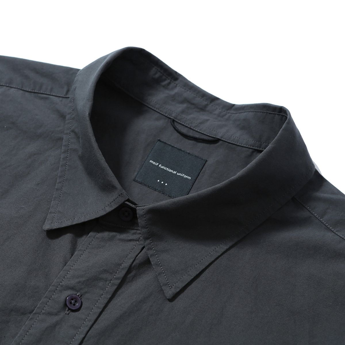 모이프(MOIF) [SS25] UNIFORM HALF SHIRT / CHARCOAL