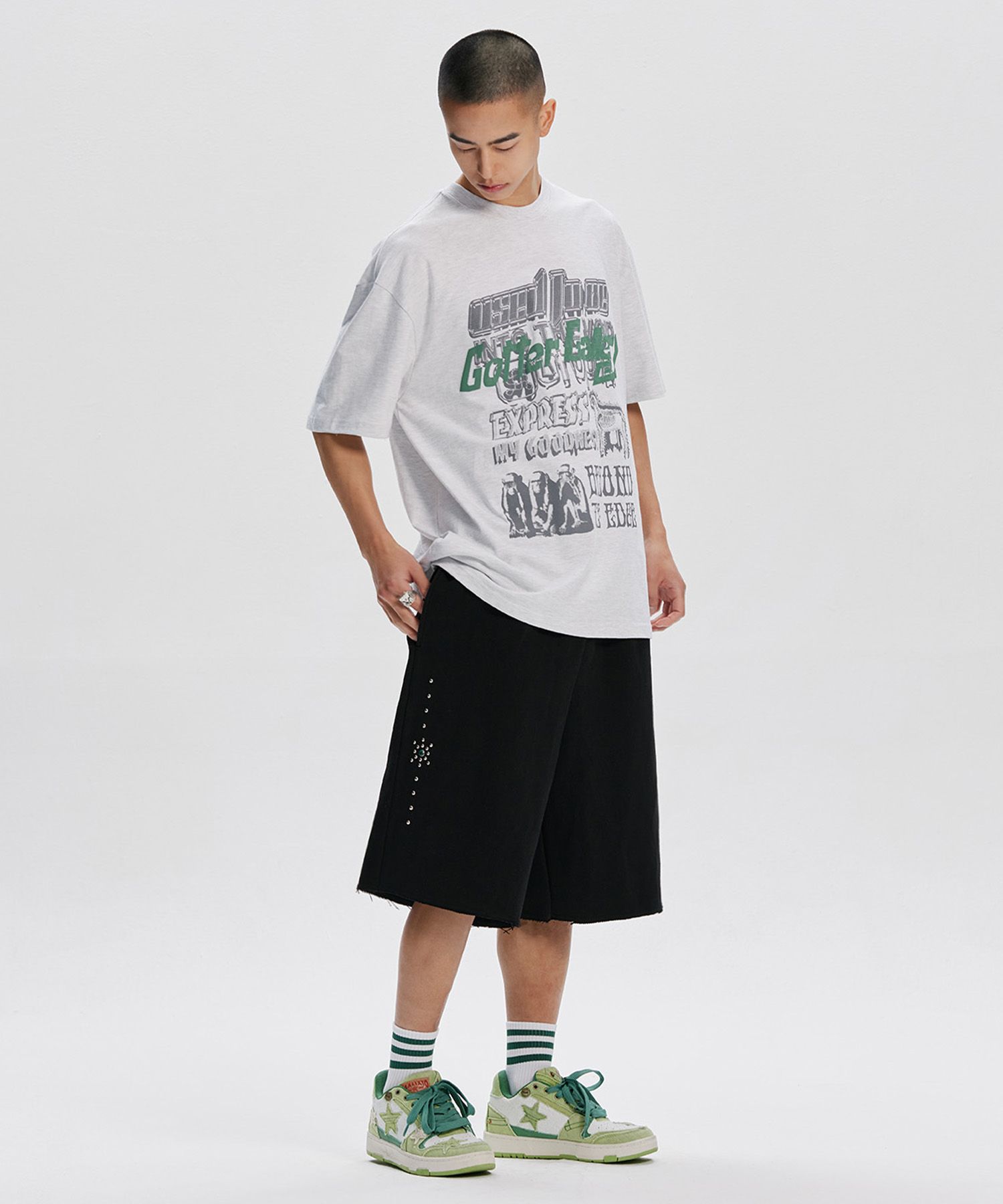 ◆25SS GOTTER GALLERY GEM SIDE SWEAT SHORTS/2色◆ MUSINSA | GOTTER GALLERY GEM SIDE SWEAT SHORTS_BK