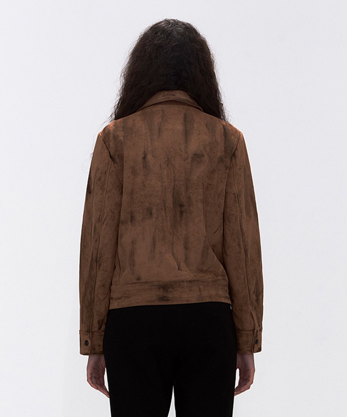 에르에르(ERER) Suede Pocket Rider Jacket Camel