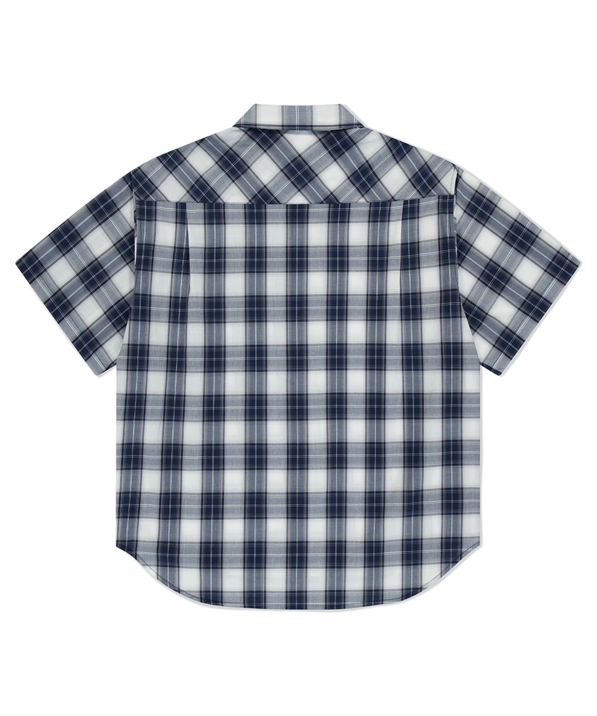 마하그리드(MAHAGRID) OMBRE CHECK HALF SHIRT NAVY(MG2FMMW360A)