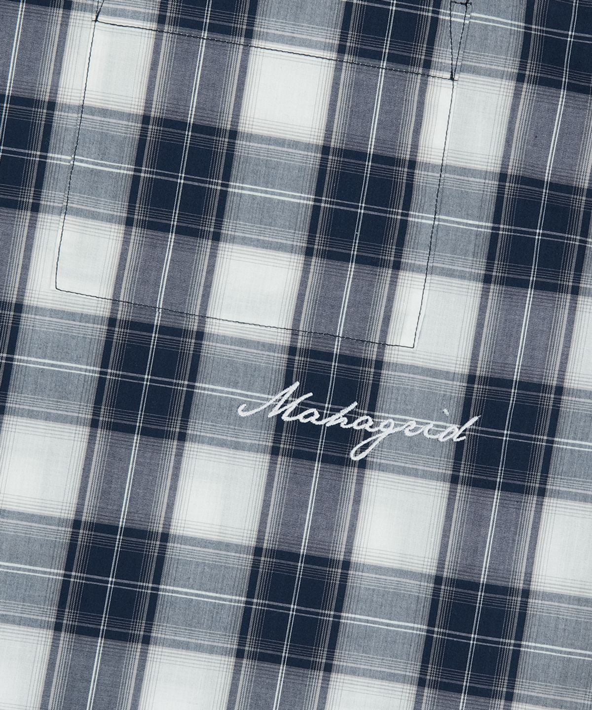 마하그리드(MAHAGRID) OMBRE CHECK HALF SHIRT NAVY(MG2FMMW360A)
