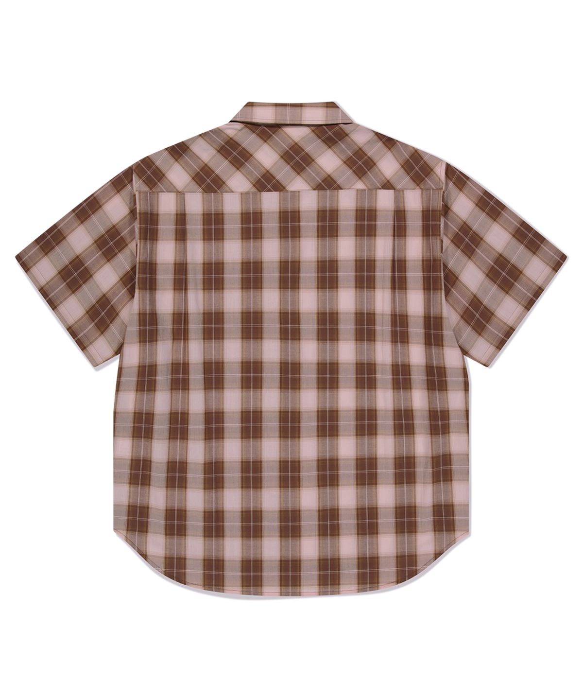 마하그리드(MAHAGRID) OMBRE CHECK HALF SHIRT RED(MG2FMMW360A)