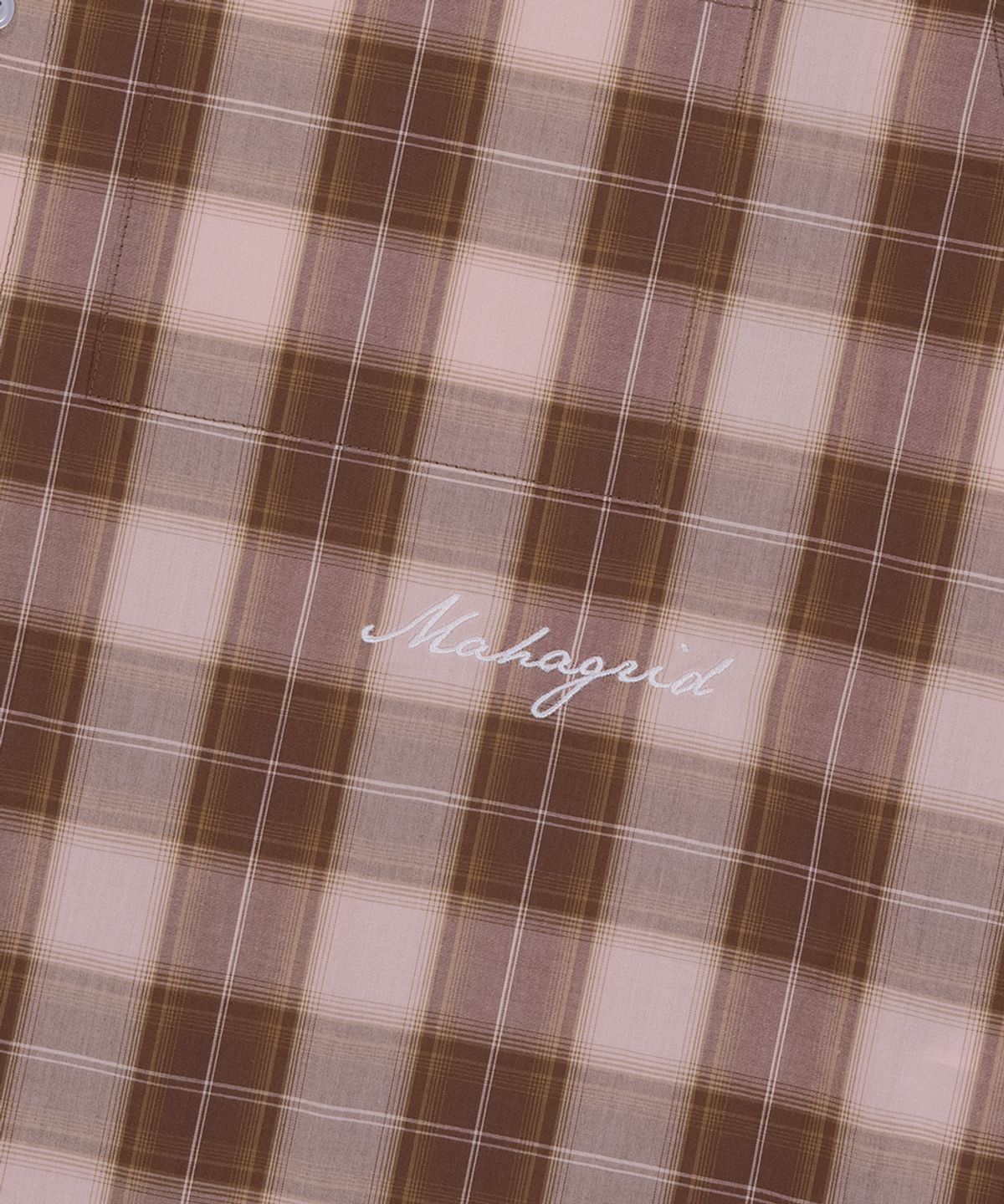 마하그리드(MAHAGRID) OMBRE CHECK HALF SHIRT RED(MG2FMMW360A)