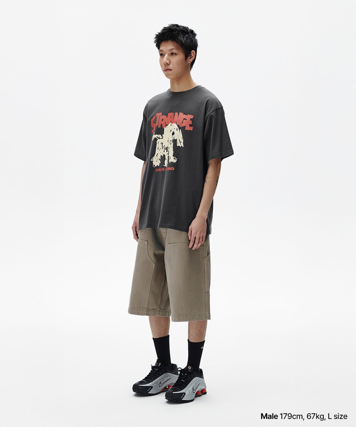 마하그리드(MAHAGRID) DYED DOUBLE KNEE SHORT BEIGE(MG2FMMD172A)