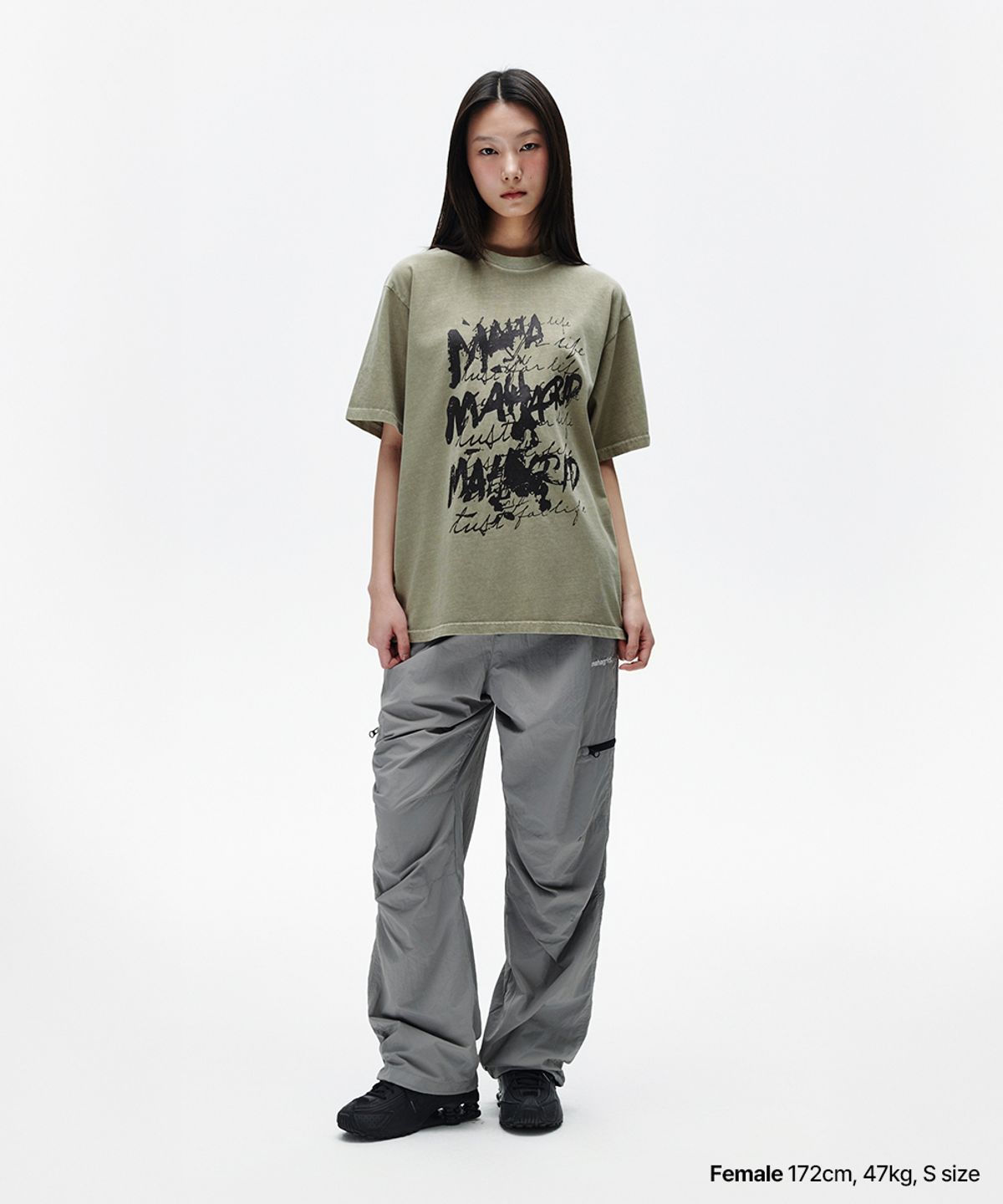마하그리드(MAHAGRID) WRITER PIGMENT TEE KHAKI(MG2FMMT516A)