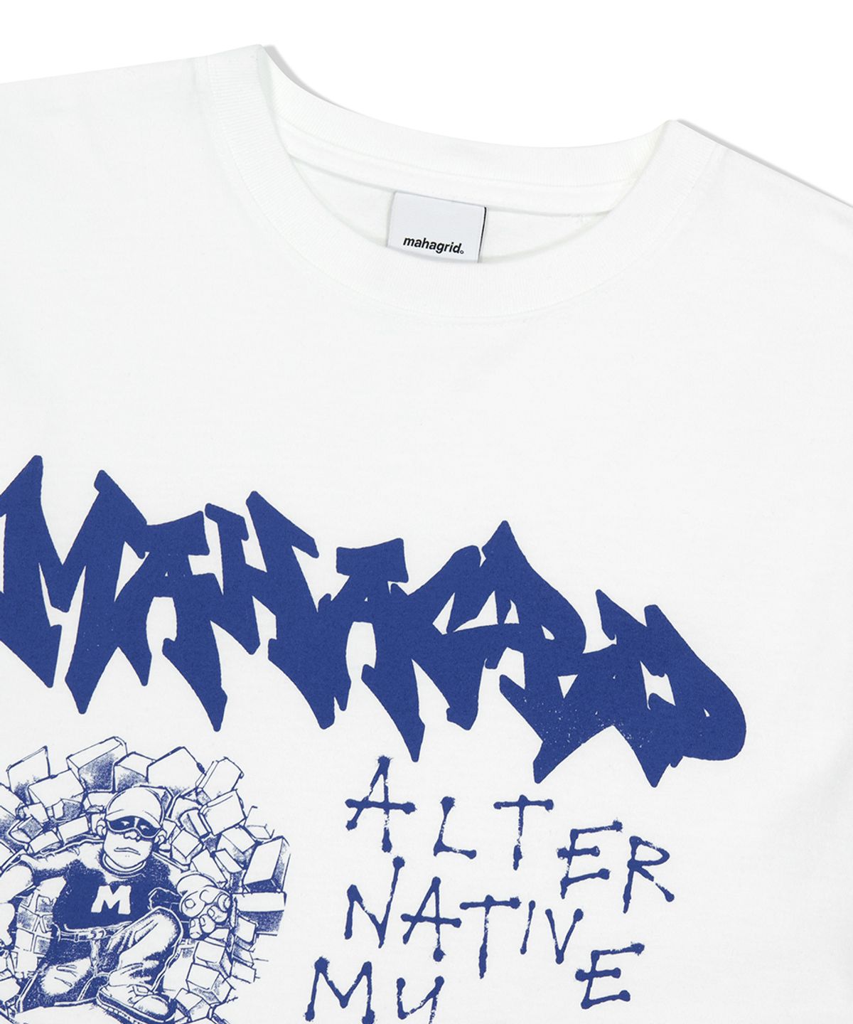 마하그리드(MAHAGRID) STREET CREW TEE WHITE(MG2FMMT532A)