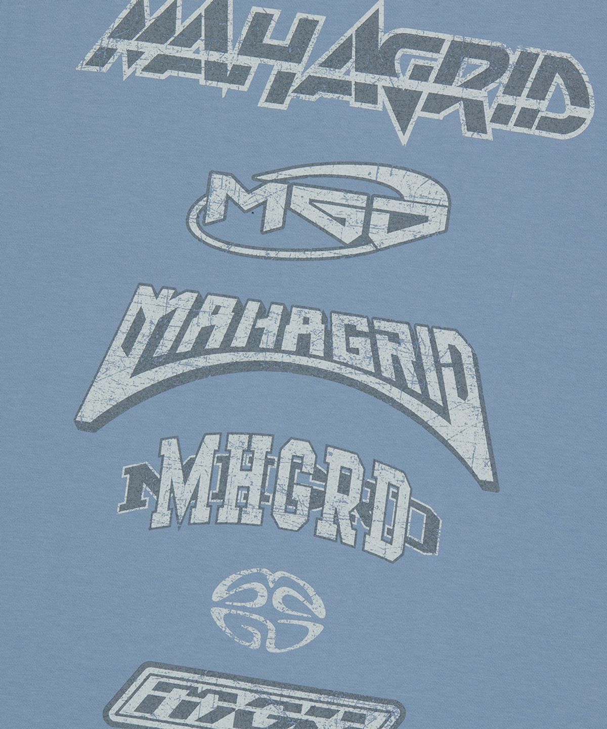 마하그리드(MAHAGRID) MULTI LOGO SLEEVLESS LIGHT BLUE(MG2FMMT542A)