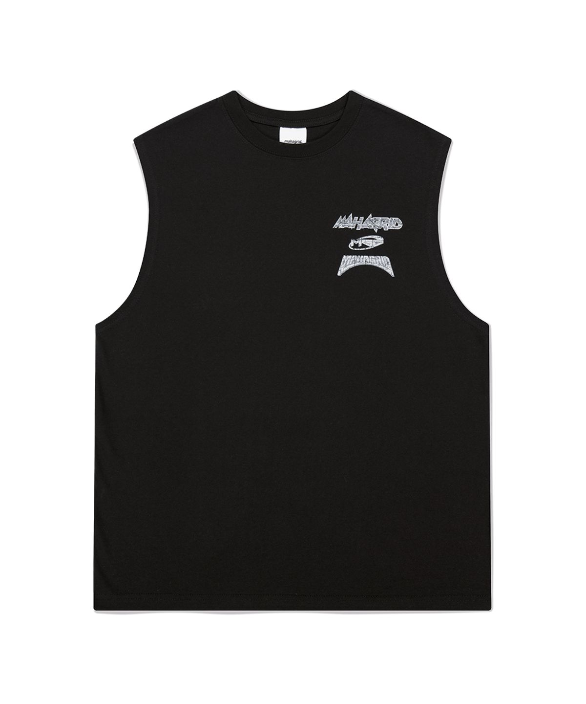 마하그리드(MAHAGRID) MULTI LOGO SLEEVLESS BLACK(MG2FMMT542A)
