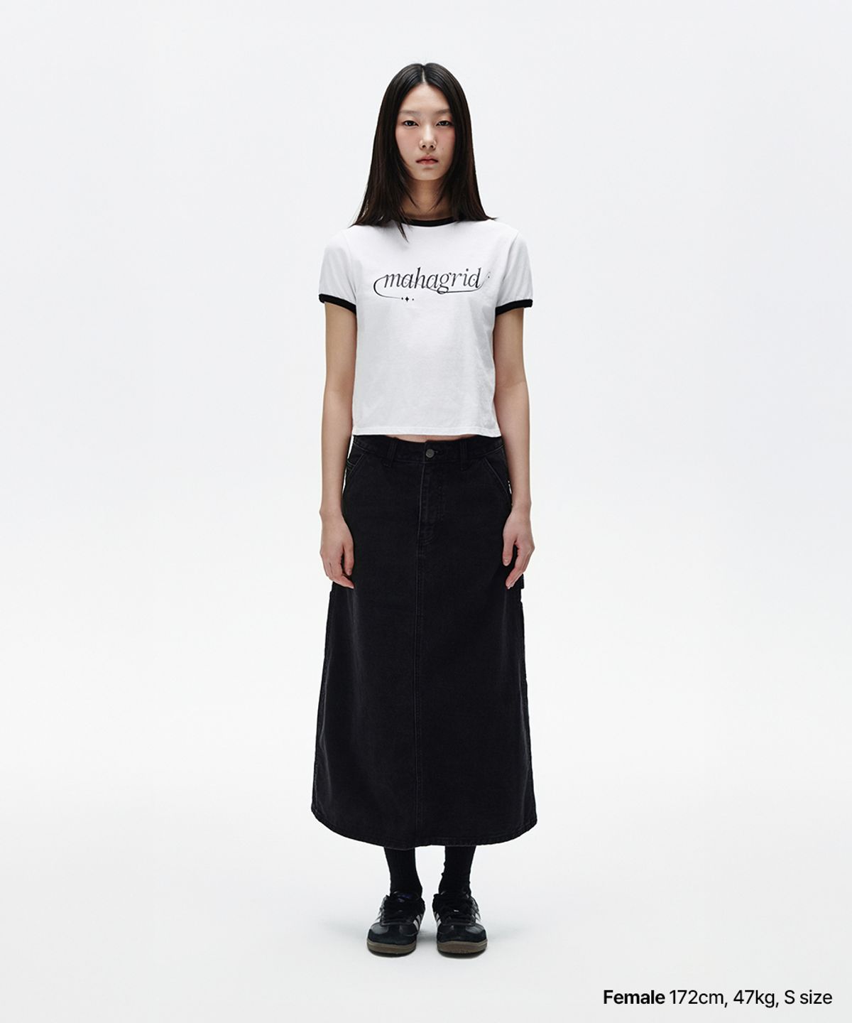 마하그리드(MAHAGRID) SHOOTING STAR RINGER TEE WHITE(MG2FMFT585A)