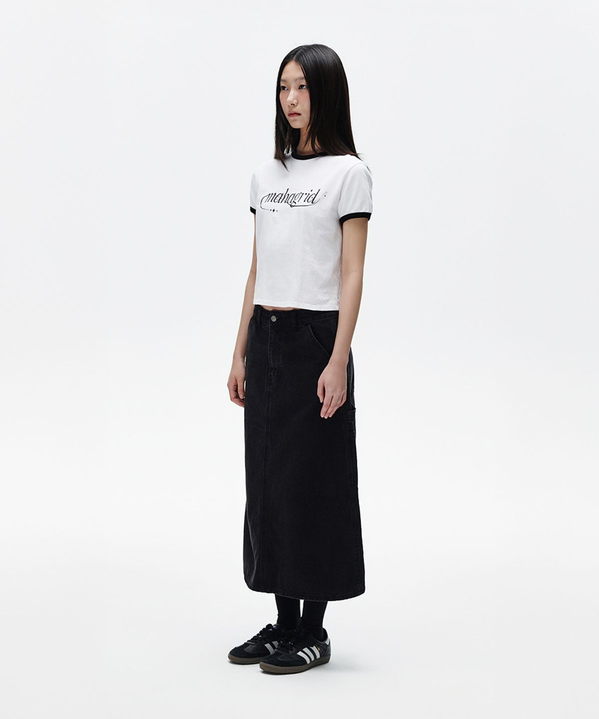 마하그리드(MAHAGRID) SHOOTING STAR RINGER TEE WHITE(MG2FMFT585A)