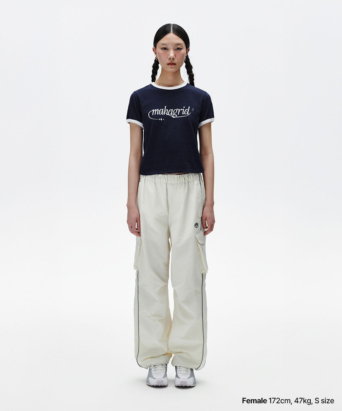 마하그리드(MAHAGRID) SHOOTING STAR RINGER TEE NAVY(MG2FMFT585A)