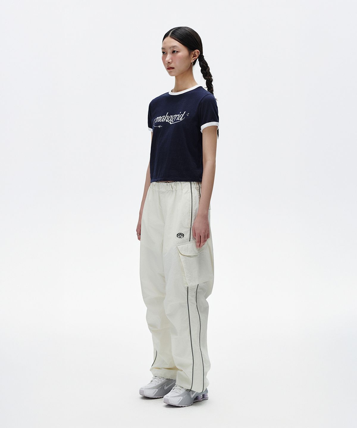 마하그리드(MAHAGRID) SHOOTING STAR RINGER TEE NAVY(MG2FMFT585A)