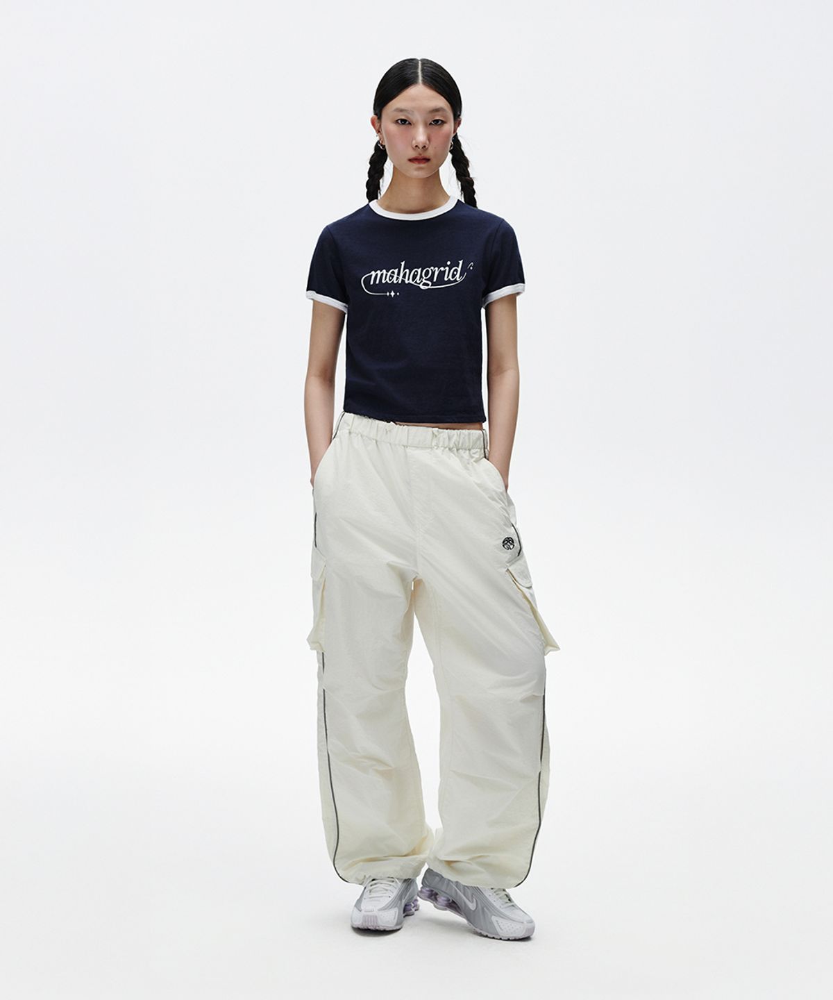 마하그리드(MAHAGRID) SHOOTING STAR RINGER TEE NAVY(MG2FMFT585A)