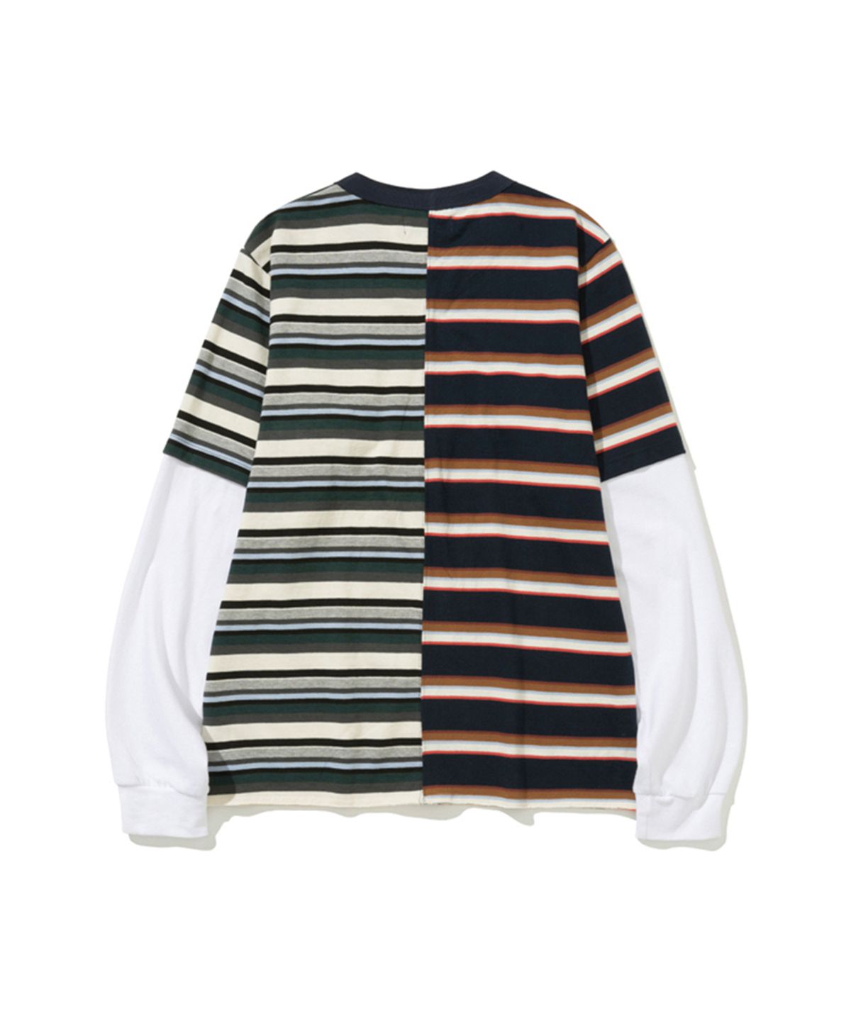 에르에르(ERER) Striped Layered Long Sleeve T-Shirt Stripe