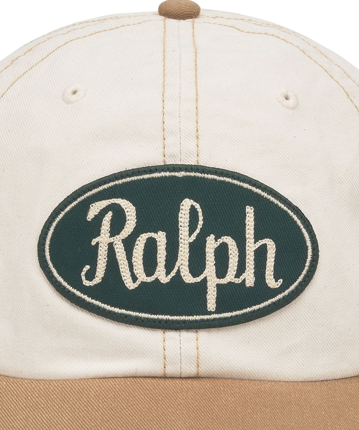 폴로 랄프 로렌(POLO RALPH LAUREN) [WORKWEAR CAPSULE] 로고 패치 코튼 볼 캡-내추럴