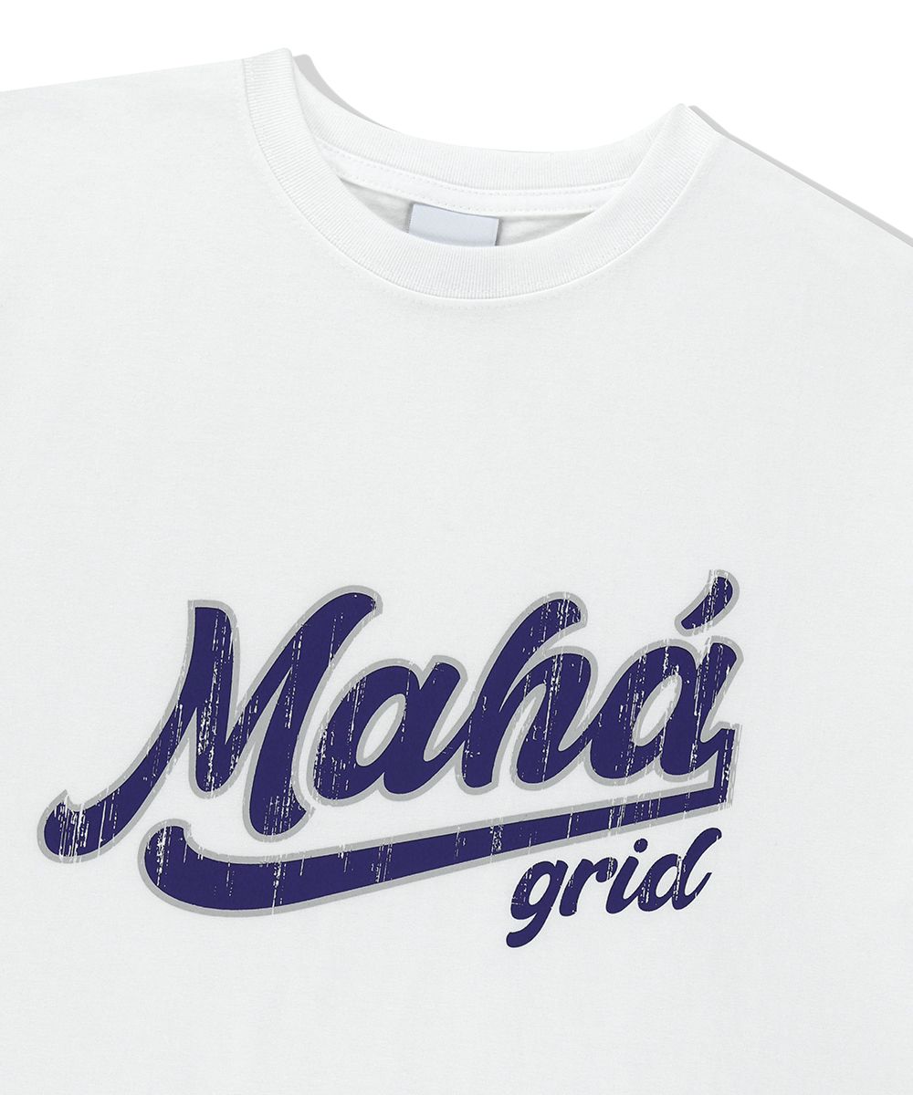 【mahagrid】25SS★ VTG SCRIPT TEE VTG SCRIPT TEE[NAVY] - MAHAGRID