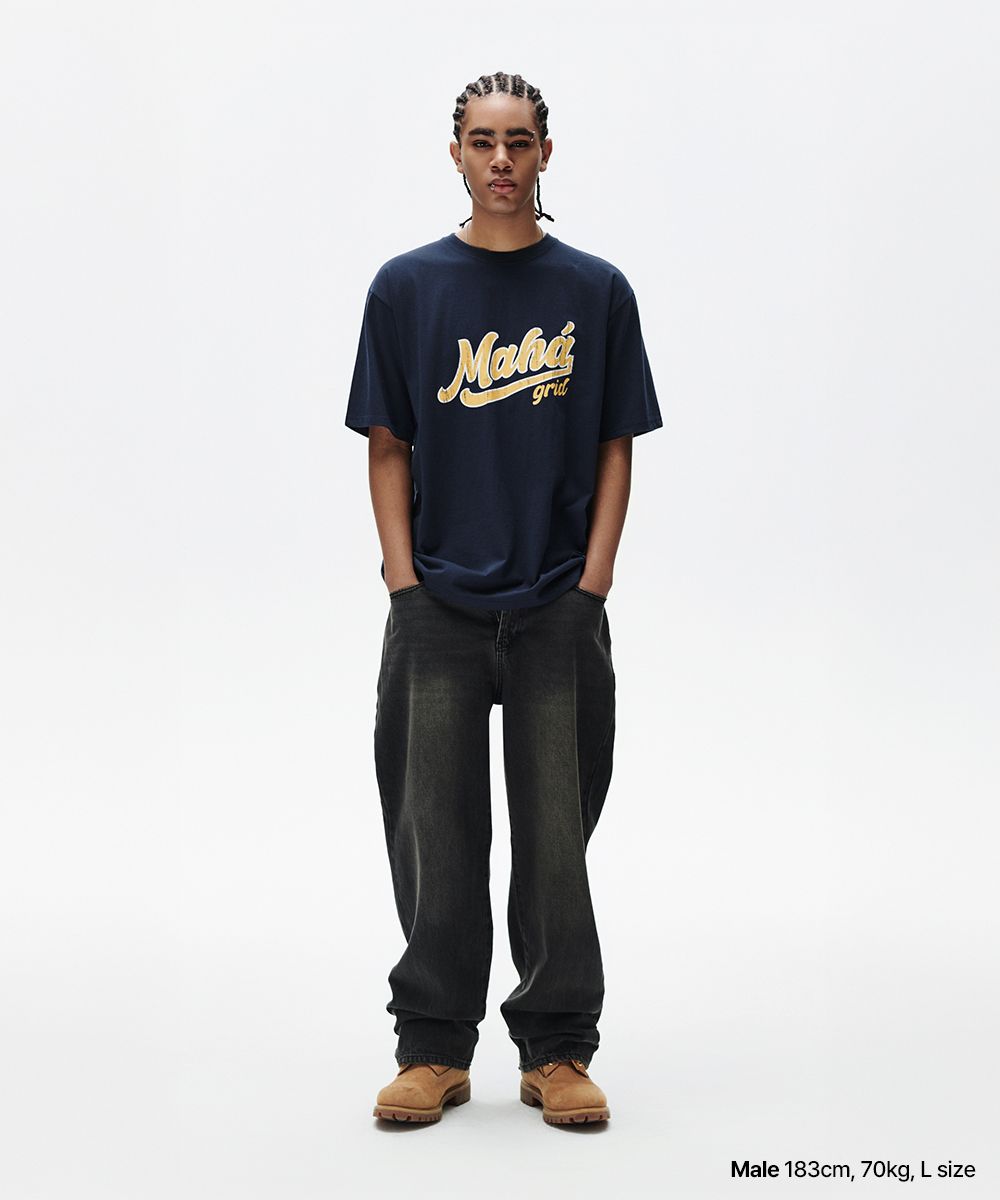 【mahagrid】25SS★ VTG SCRIPT TEE VTG SCRIPT TEE[OATMEAL] - MAHAGRID