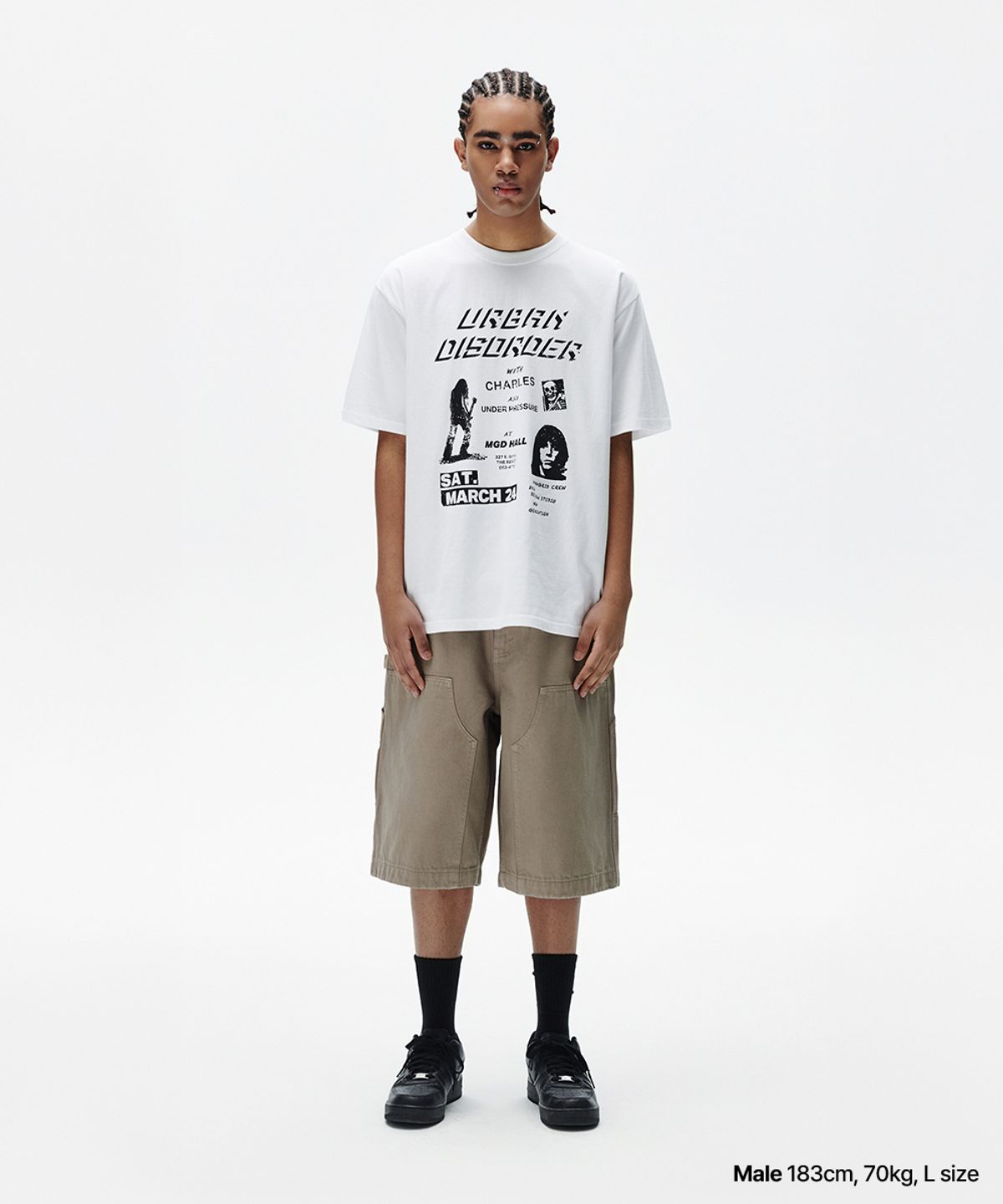 마하그리드(MAHAGRID) URBAN DISORDER TEE WHITE(MG2FMMT525A)