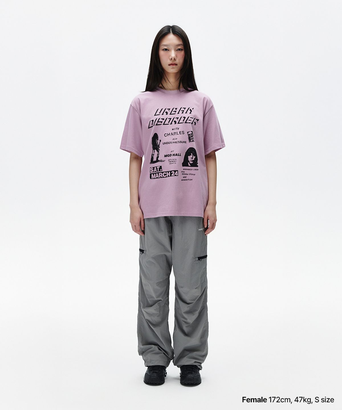 마하그리드(MAHAGRID) URBAN DISORDER TEE LAVENDER(MG2FMMT525A)