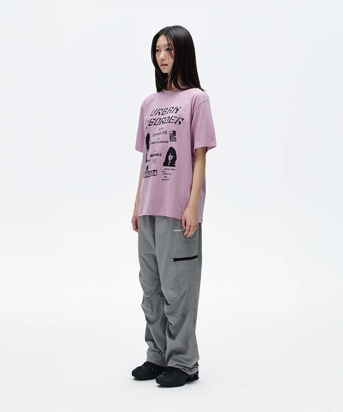 마하그리드(MAHAGRID) URBAN DISORDER TEE LAVENDER(MG2FMMT525A)