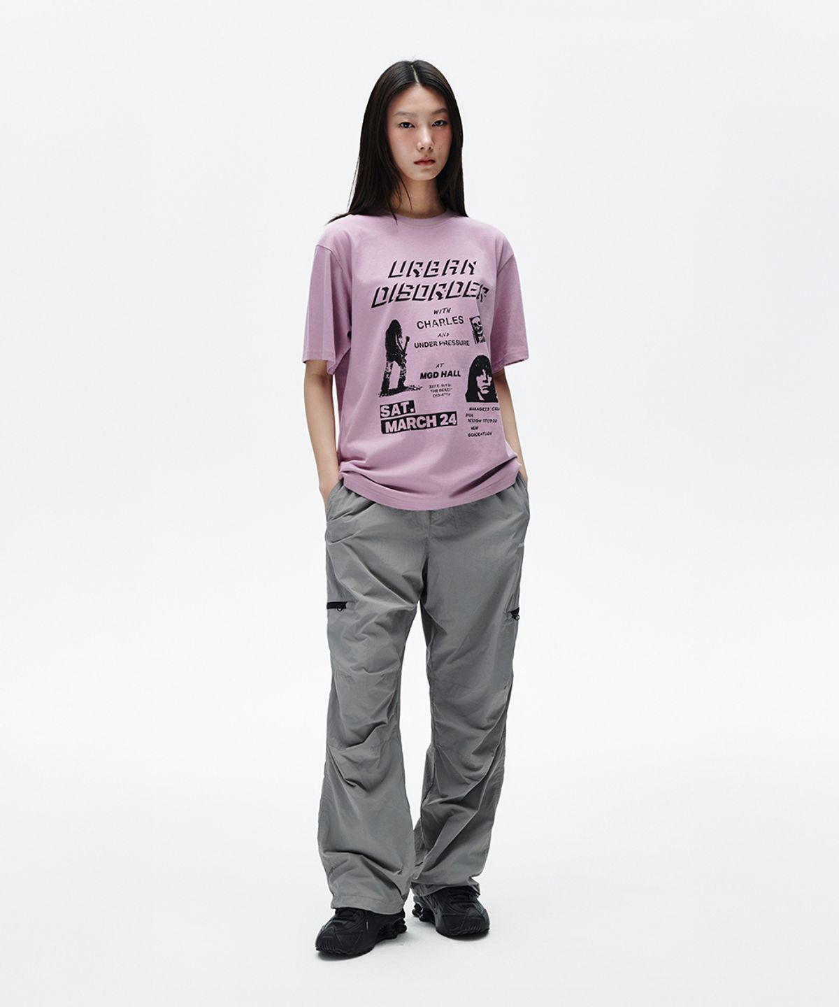 마하그리드(MAHAGRID) URBAN DISORDER TEE LAVENDER(MG2FMMT525A)