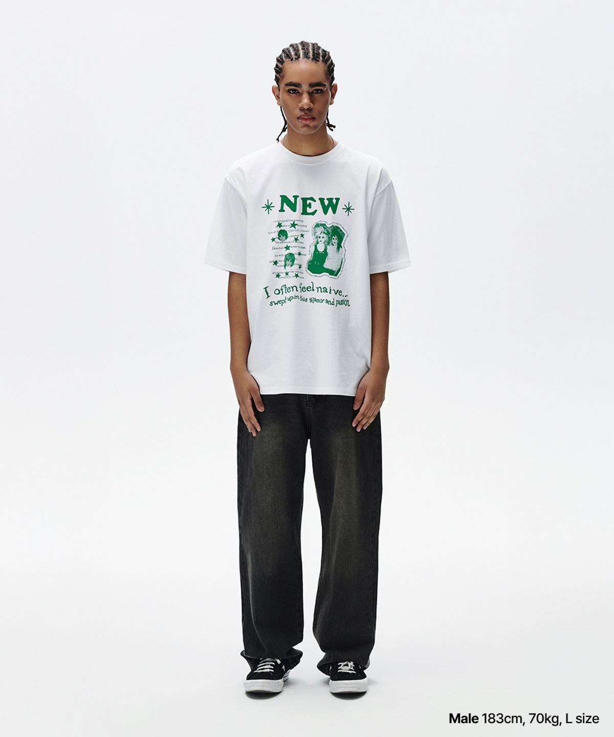 마하그리드(MAHAGRID) NEW ROCKSTAR TEE WHITE(MG2FMMT521A)