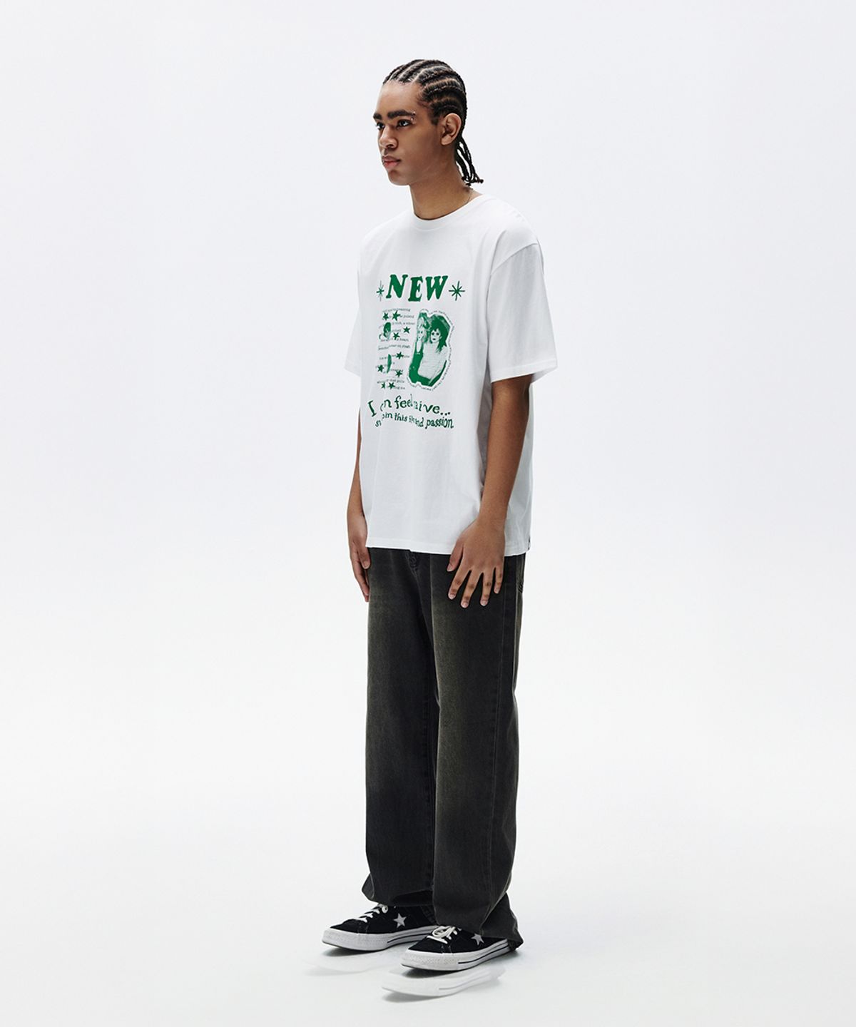 마하그리드(MAHAGRID) NEW ROCKSTAR TEE WHITE(MG2FMMT521A)