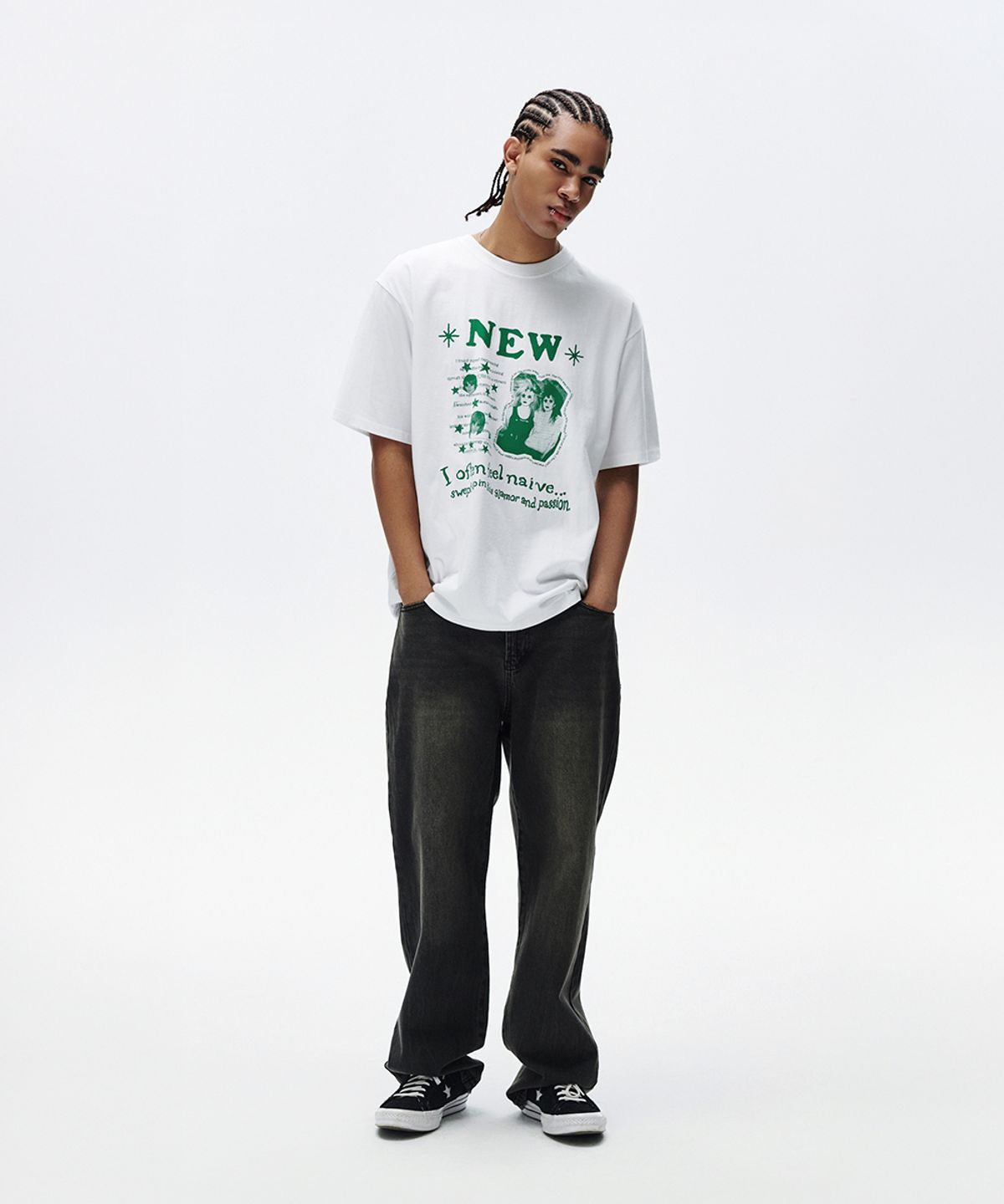 마하그리드(MAHAGRID) NEW ROCKSTAR TEE WHITE(MG2FMMT521A)