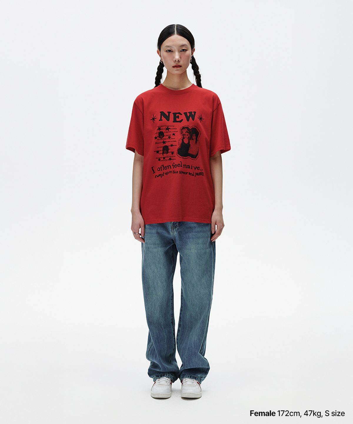 마하그리드(MAHAGRID) NEW ROCKSTAR TEE RED(MG2FMMT521A)