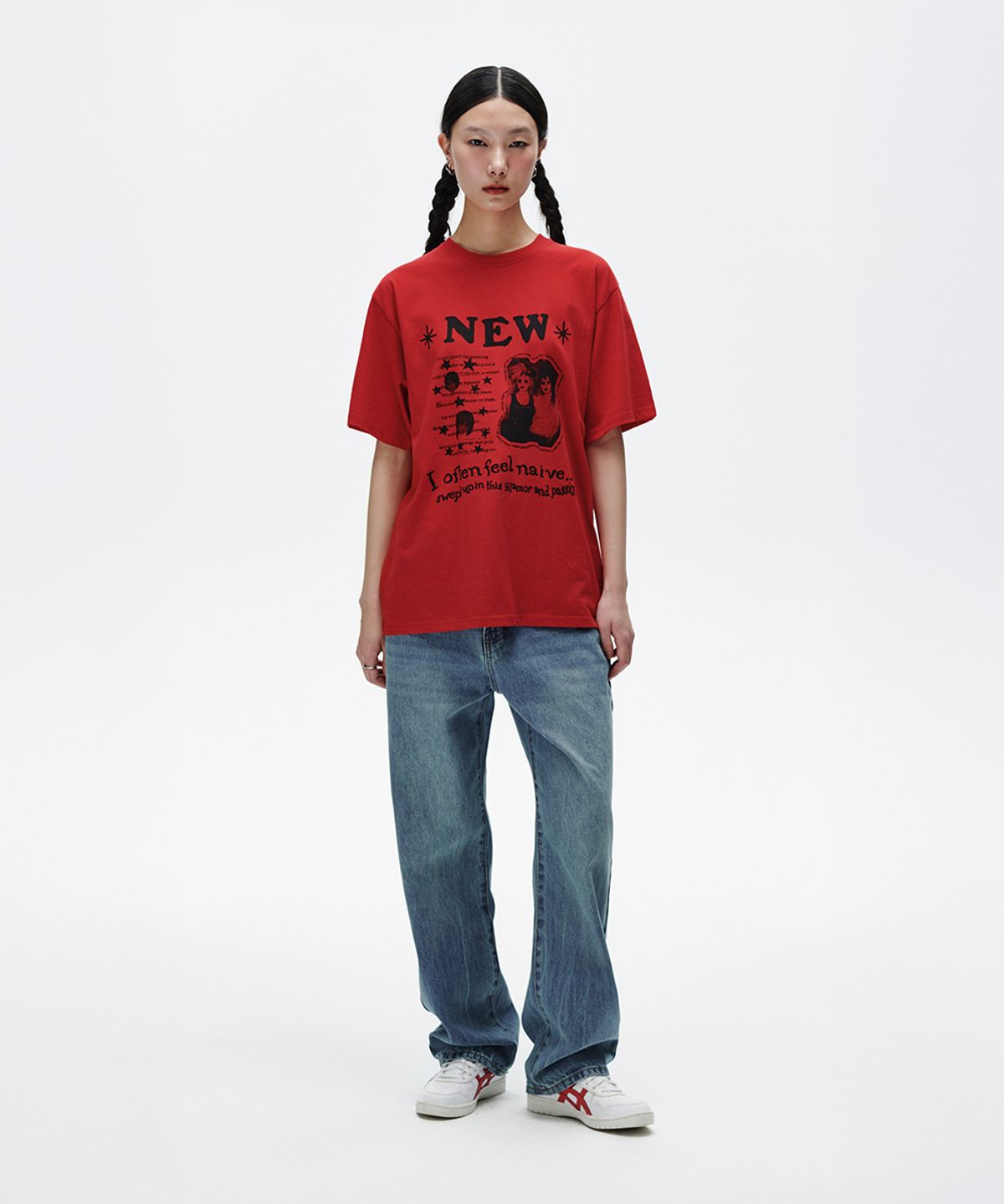 마하그리드(MAHAGRID) NEW ROCKSTAR TEE RED(MG2FMMT521A)