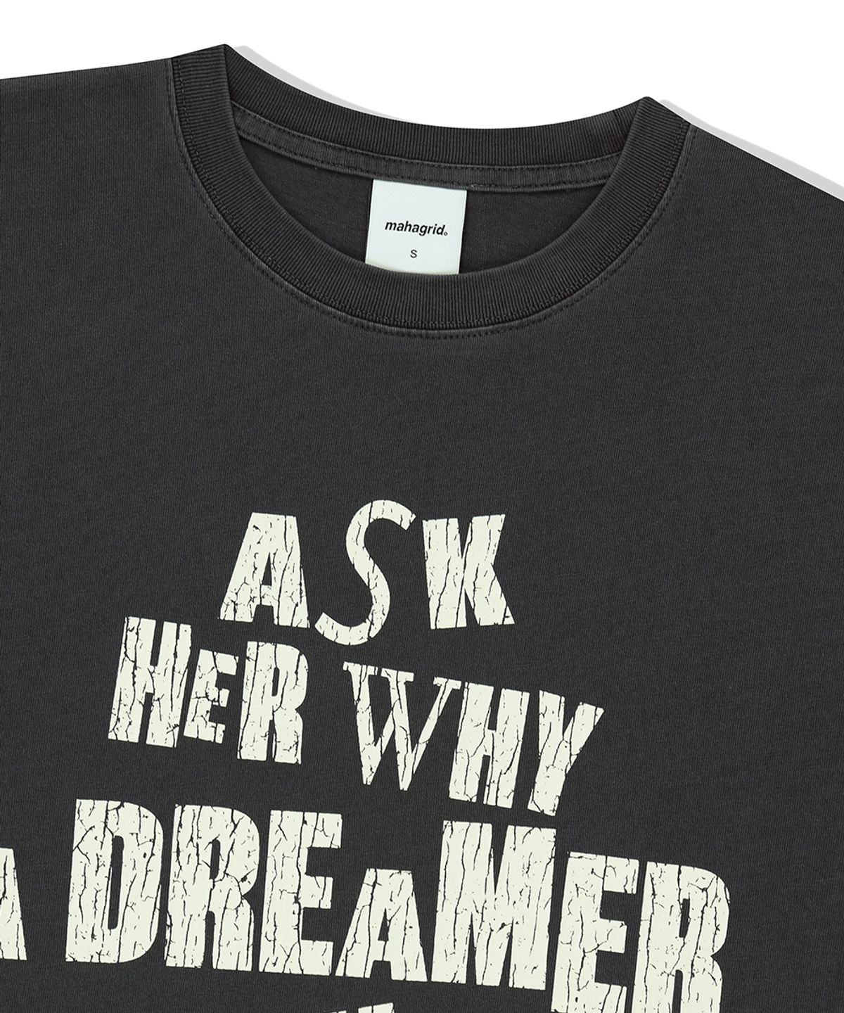 마하그리드(MAHAGRID) DREAMER PIGMENT TEE CHARCOAL(MG2FMMT536A)