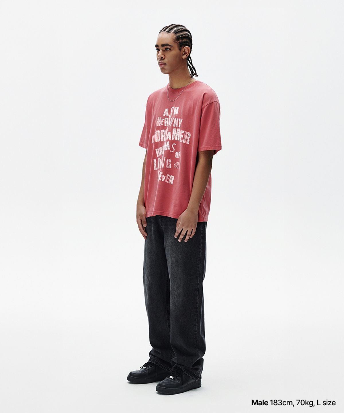 마하그리드(MAHAGRID) DREAMER PIGMENT TEE RED(MG2FMMT536A)