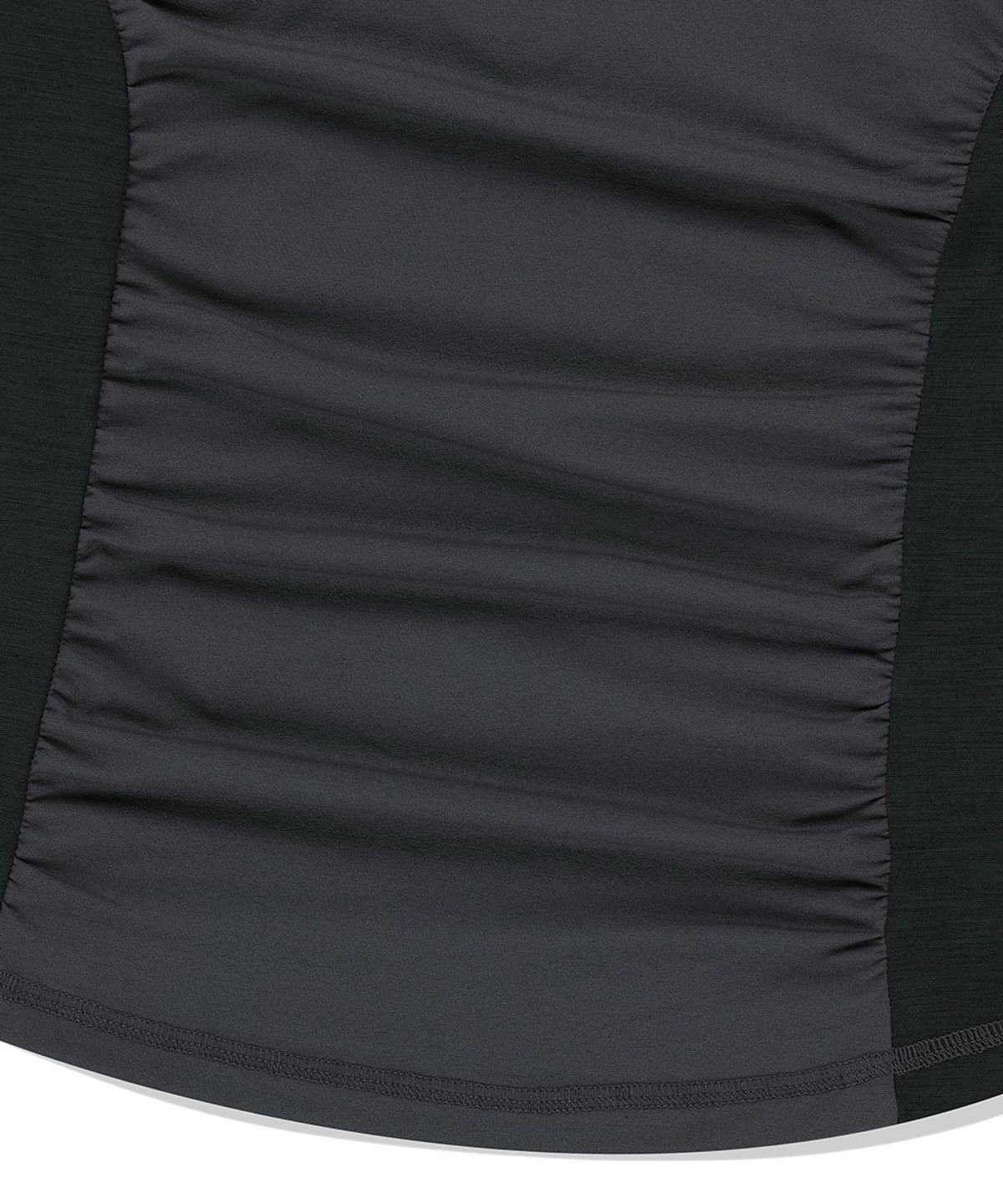 마하그리드(MAHAGRID) SHIRRING HALF ZIP-UP JERSEY TEE CHARCOAL(MG2FMFT592A)