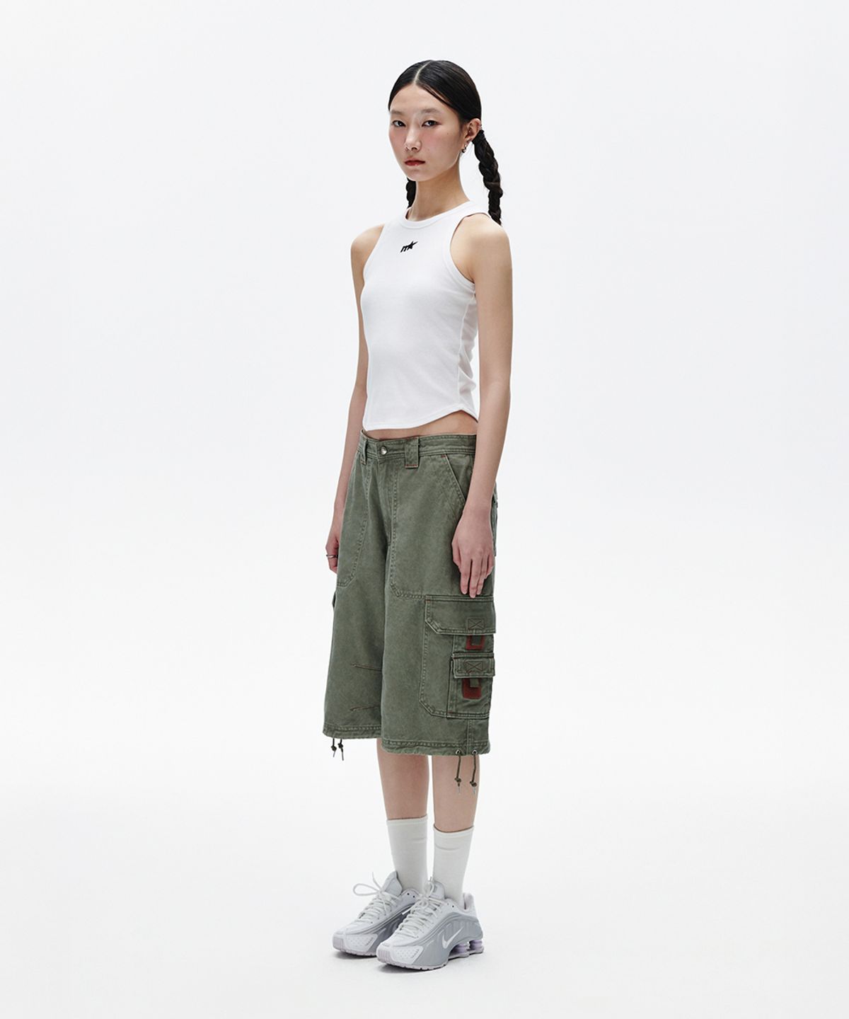 마하그리드(MAHAGRID) M STAR TANK TOP WHITE(MG2FMFT590A)