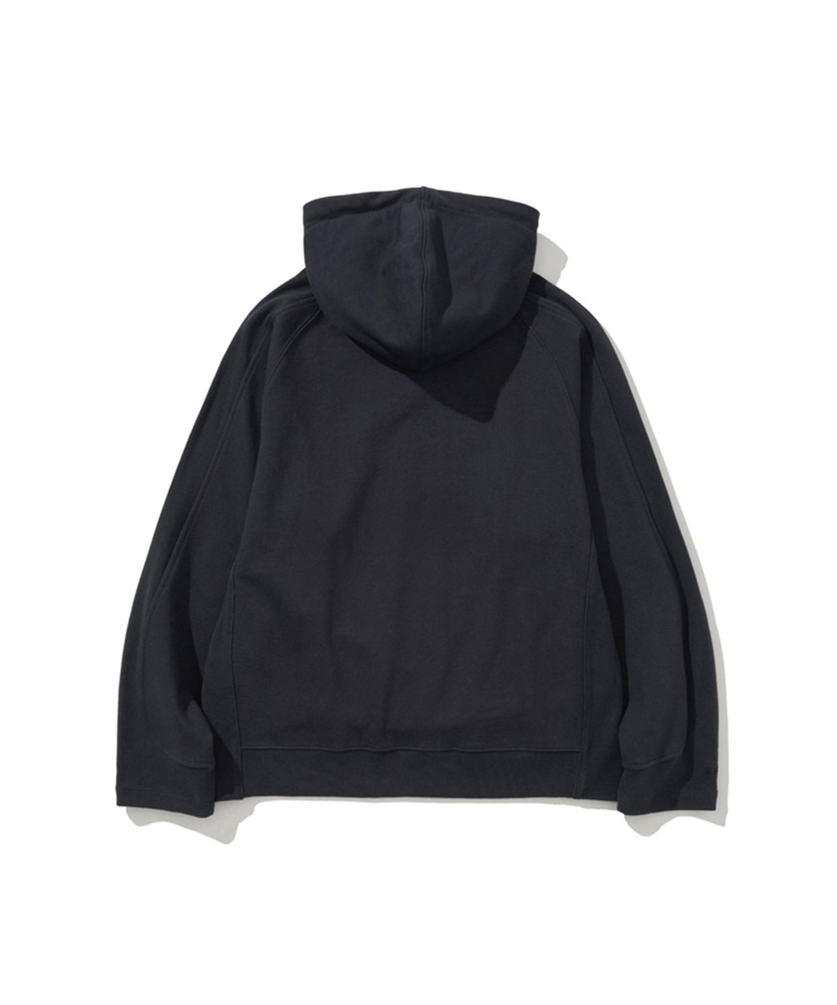 에르에르(ERER) Ribbed Detail Sweat Hoodie Navy