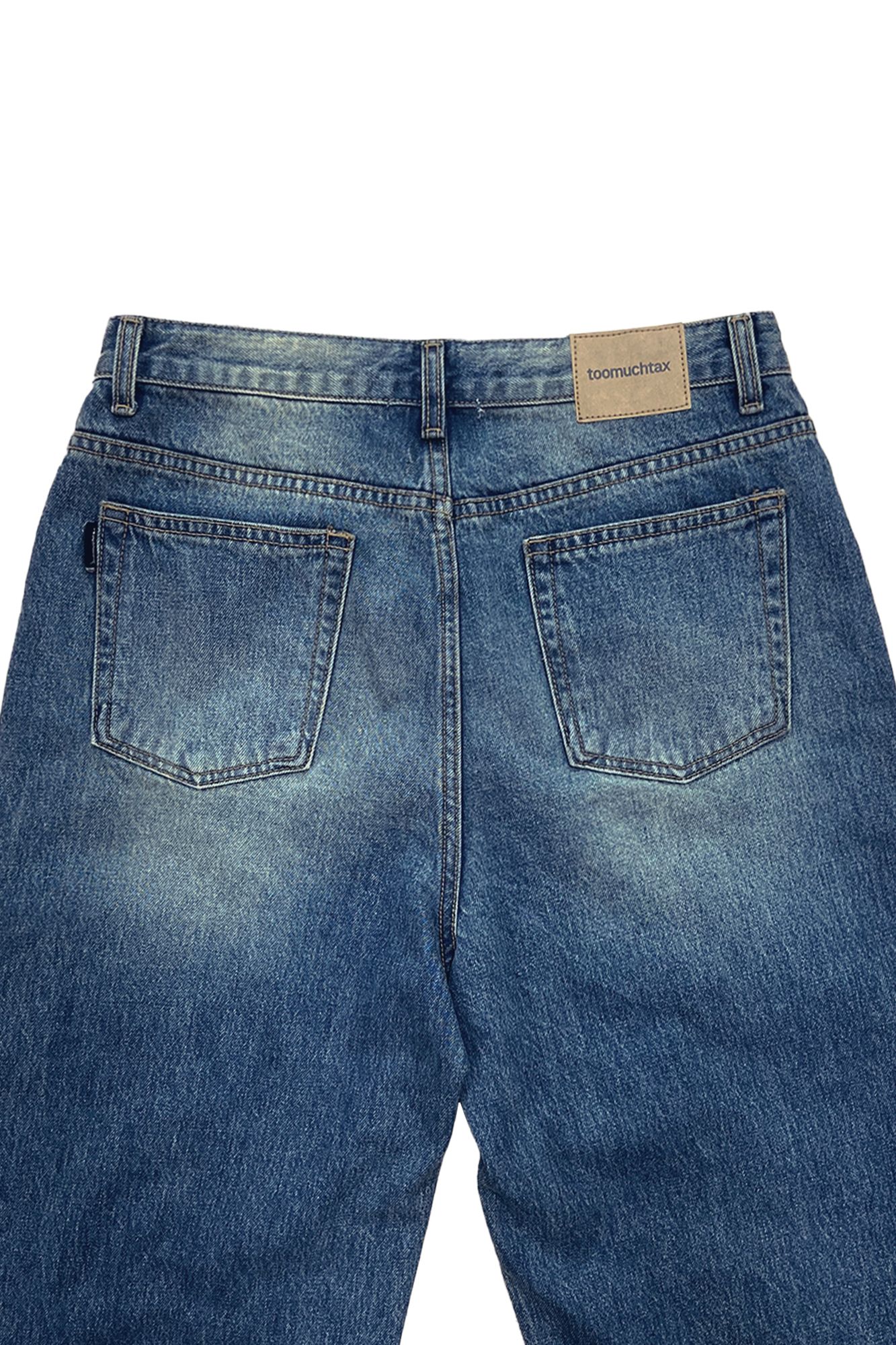 ◆TOOMUCHTAX◆ Low rise loose fit damage jeans ice blue MUSINSA | TOOMUCHTAX Low rise loose fit damage jeans ice blue