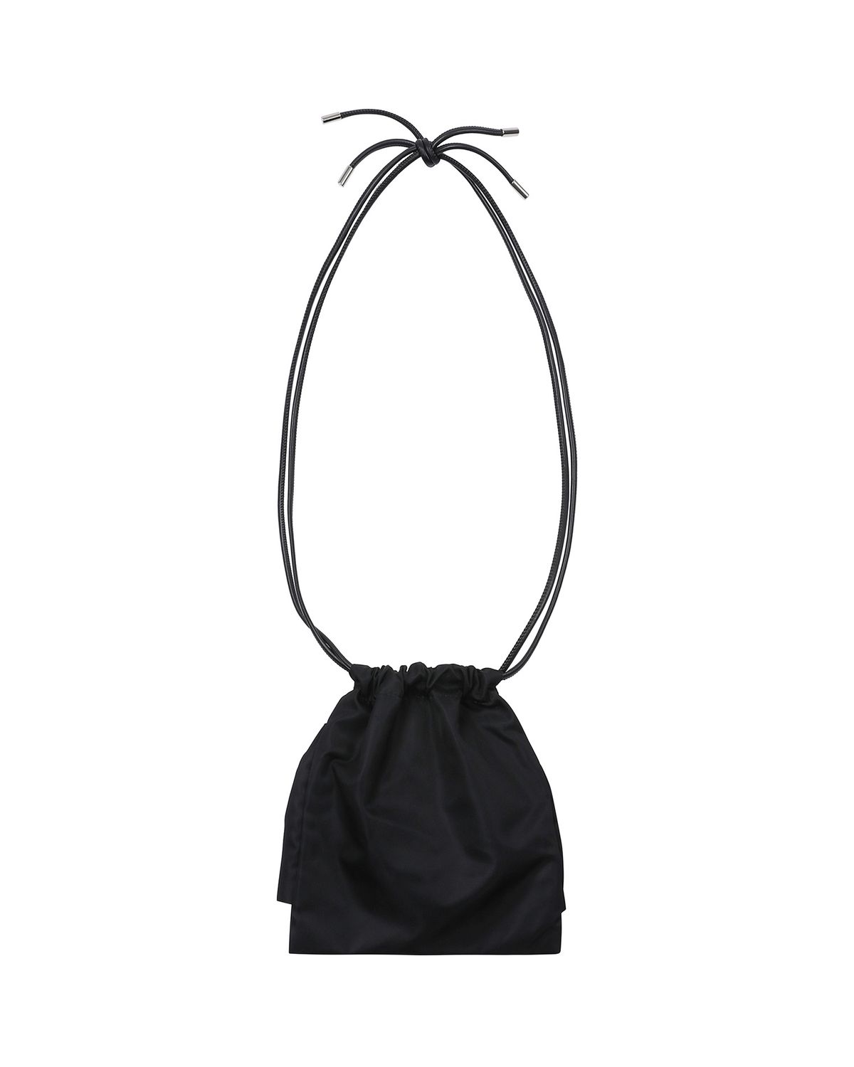미세키서울(MISEKI SEOUL) Tie-up mini drawstring bag BLACK