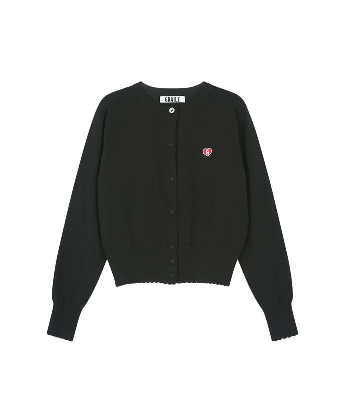 그레일즈(GRAILZ) [2PACK] SIGNATURE HEART CARDIGAN [BEIGE/BLACK]