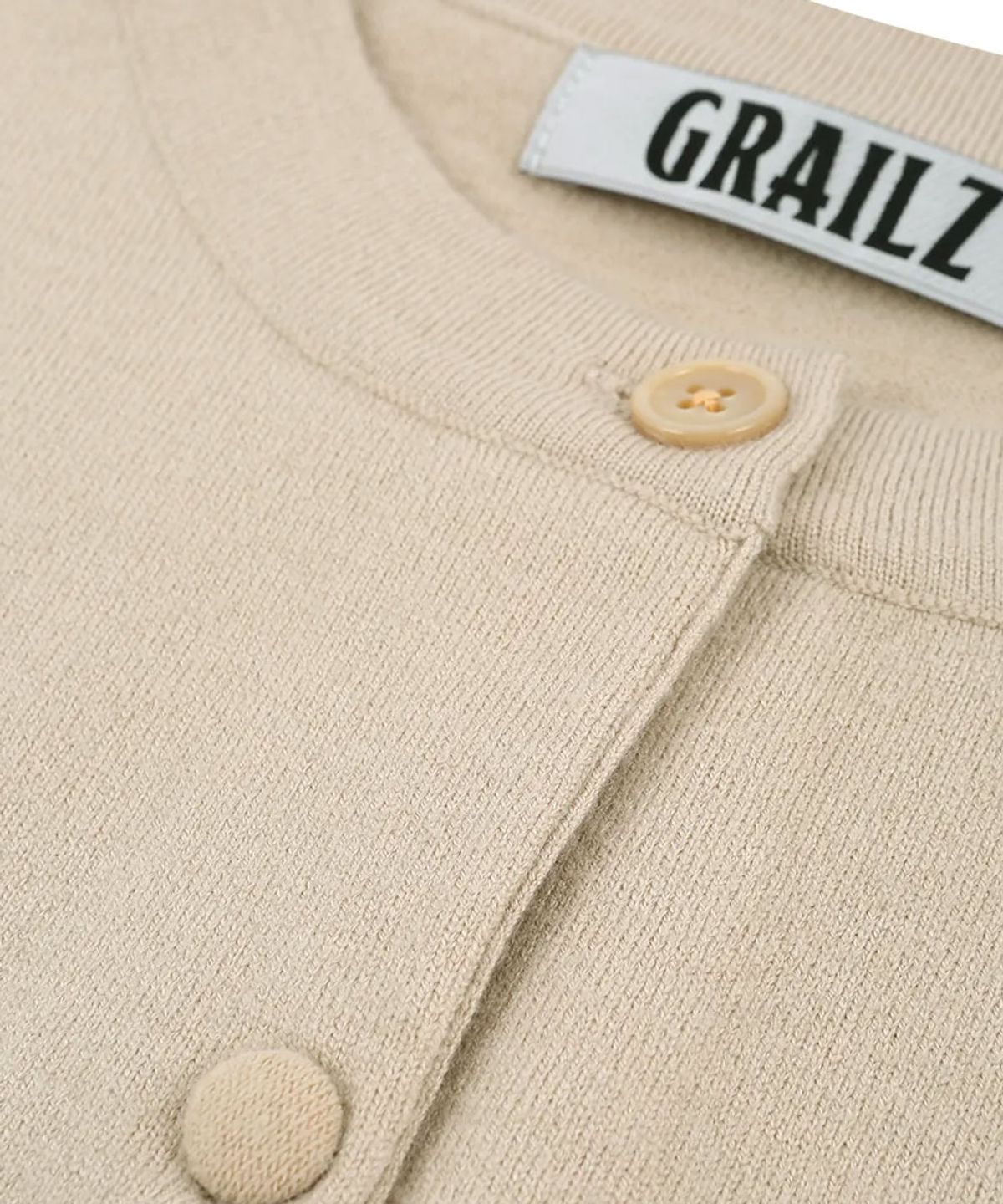 그레일즈(GRAILZ) [2PACK] SIGNATURE HEART CARDIGAN [BEIGE/BLACK]